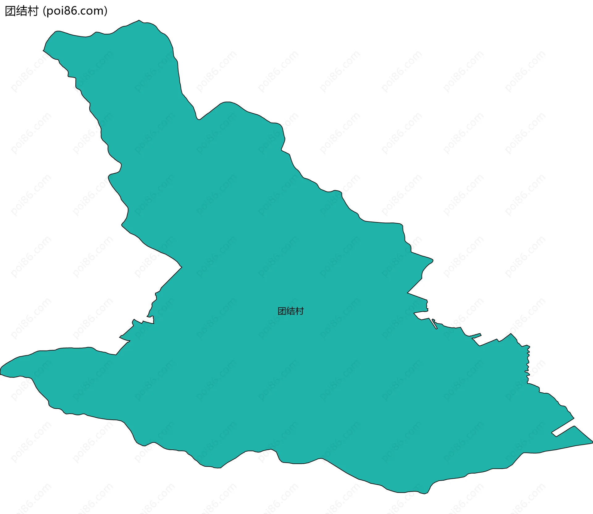 团结村边界地图