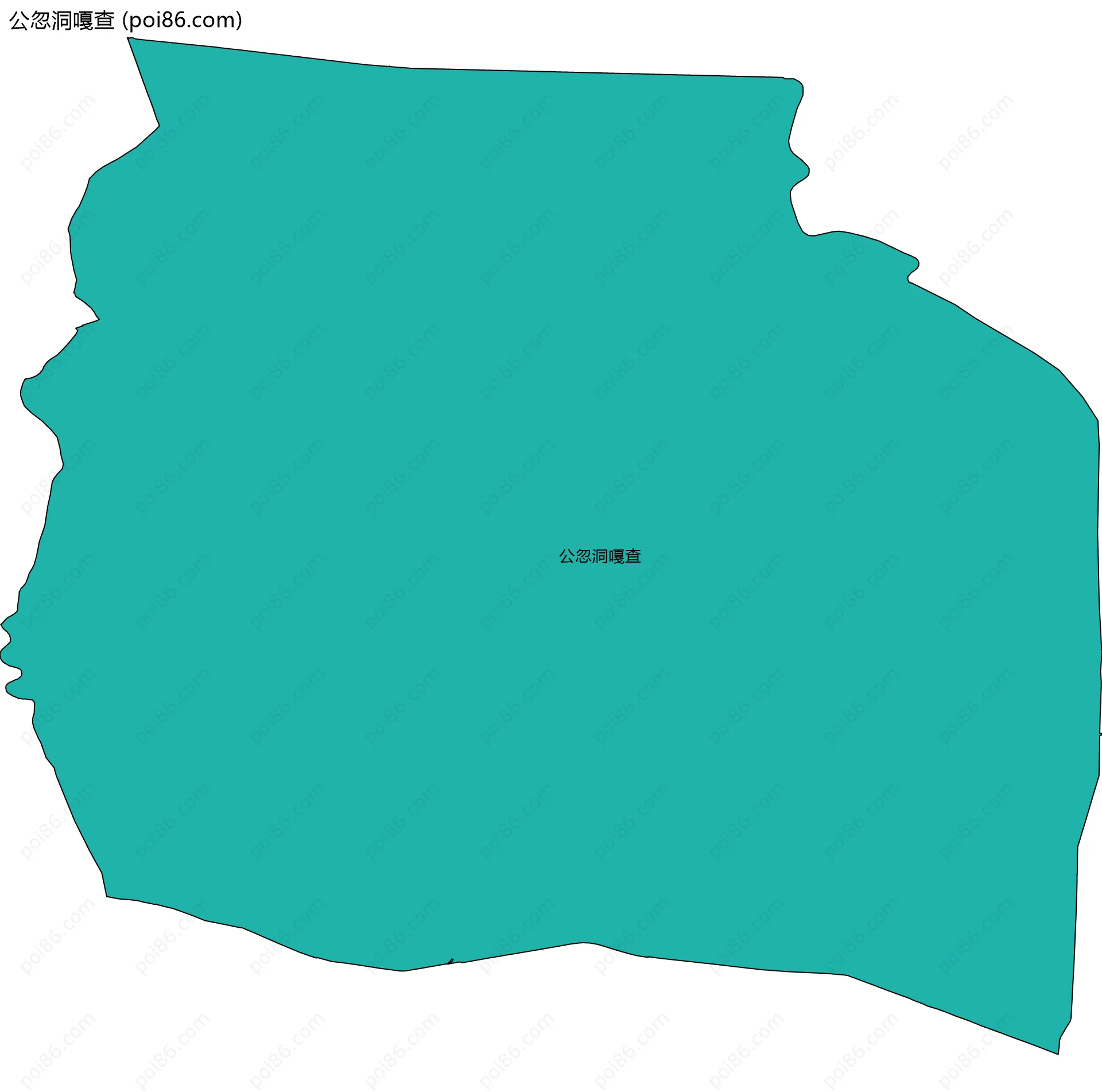 公忽洞嘎查边界地图