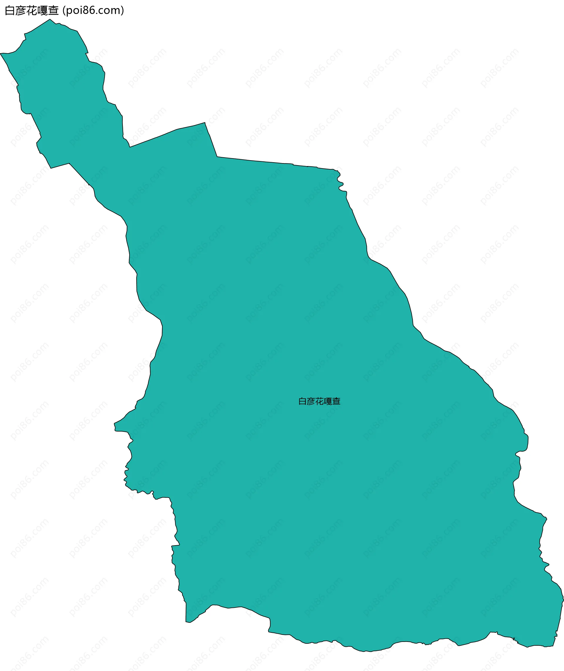 白彦花嘎查边界地图