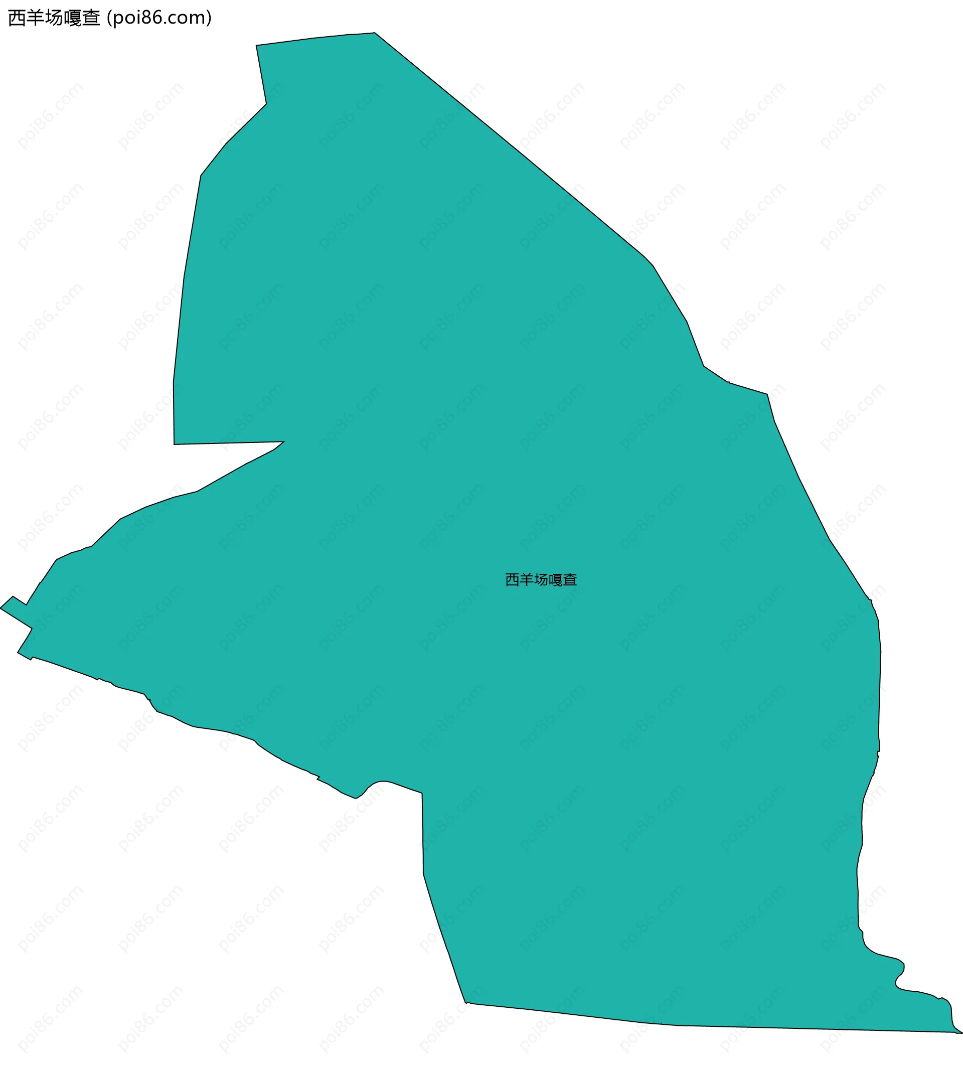 西羊场嘎查边界地图