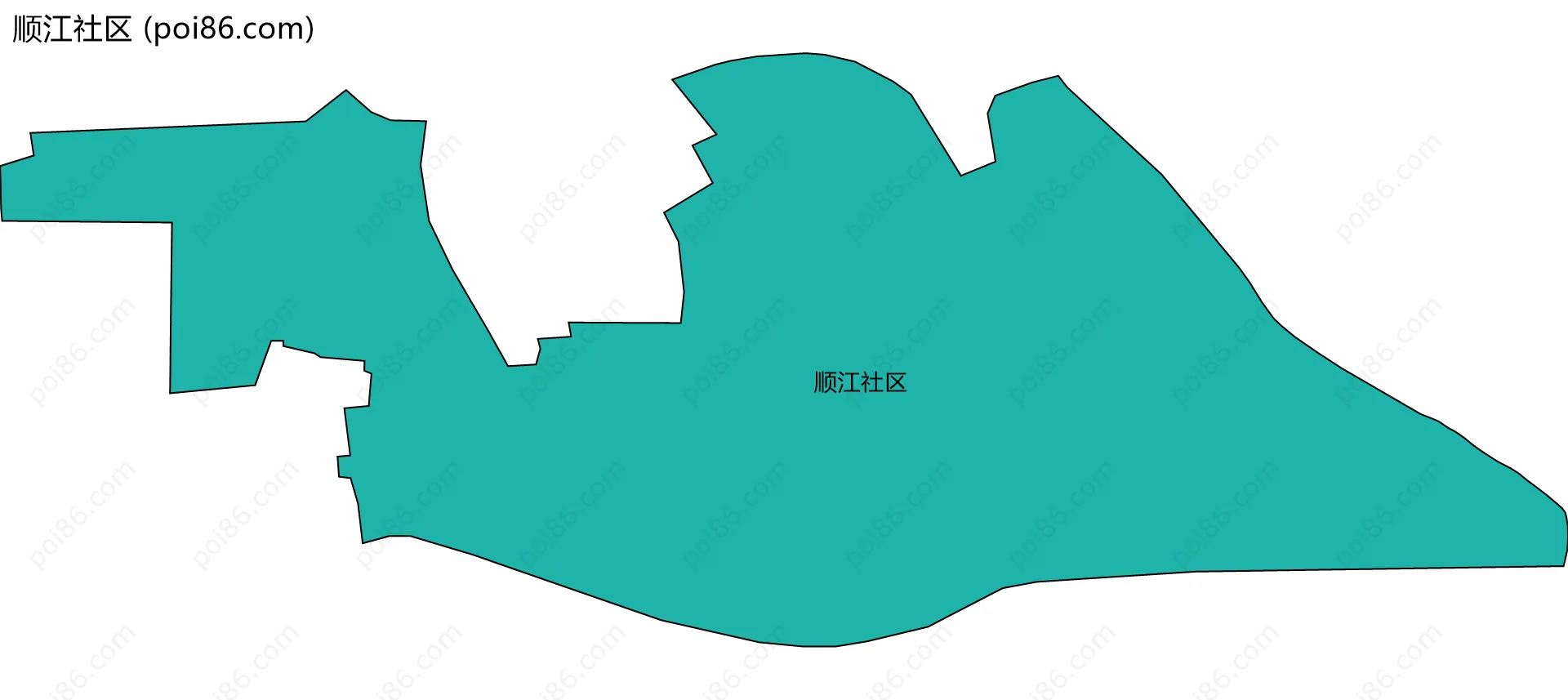 顺江社区边界地图