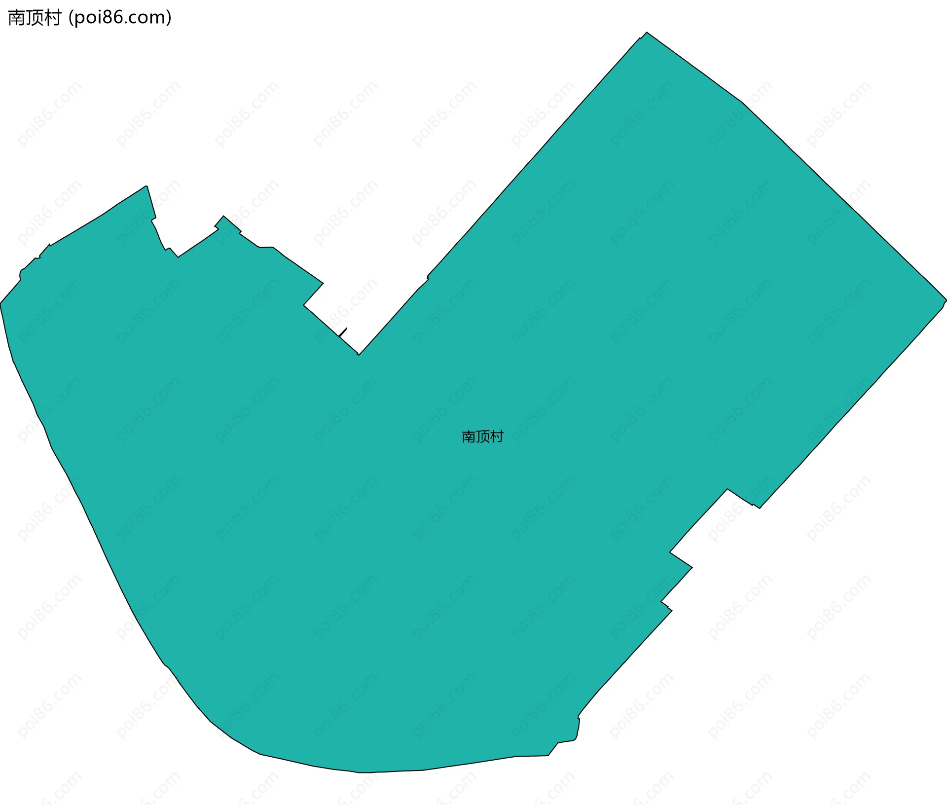 南顶村边界地图