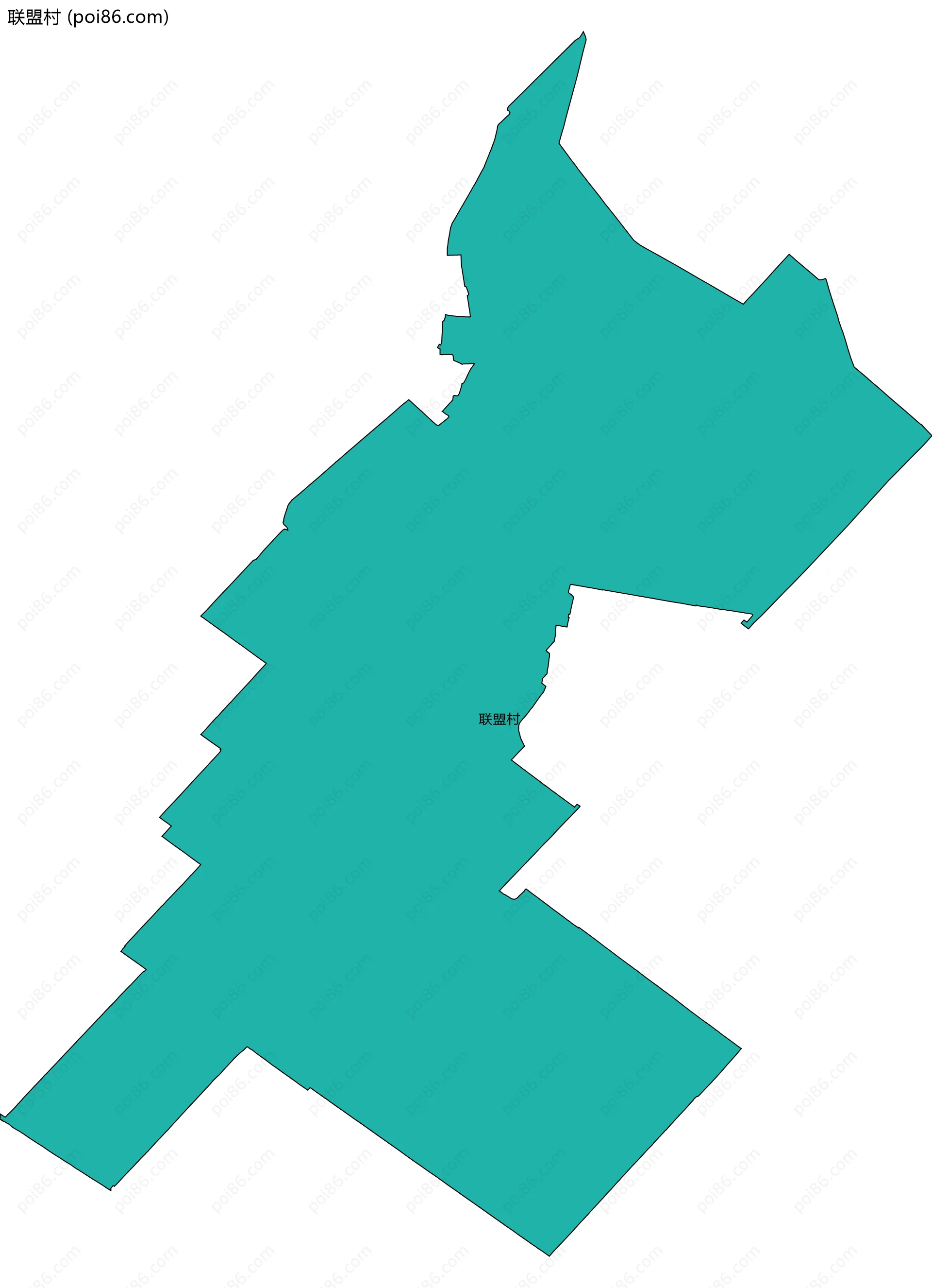 联盟村边界地图