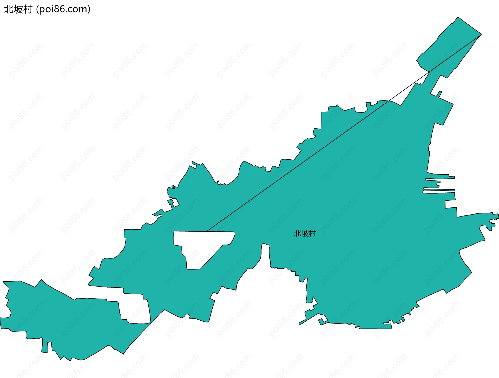 北坡村边界地图