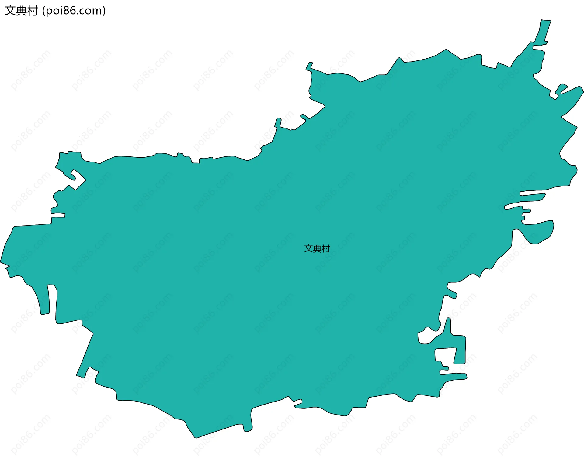 文典村边界地图