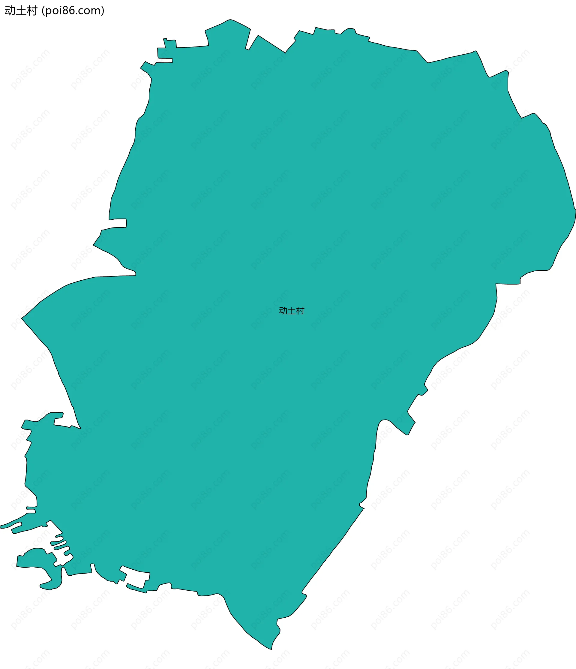 动土村边界地图