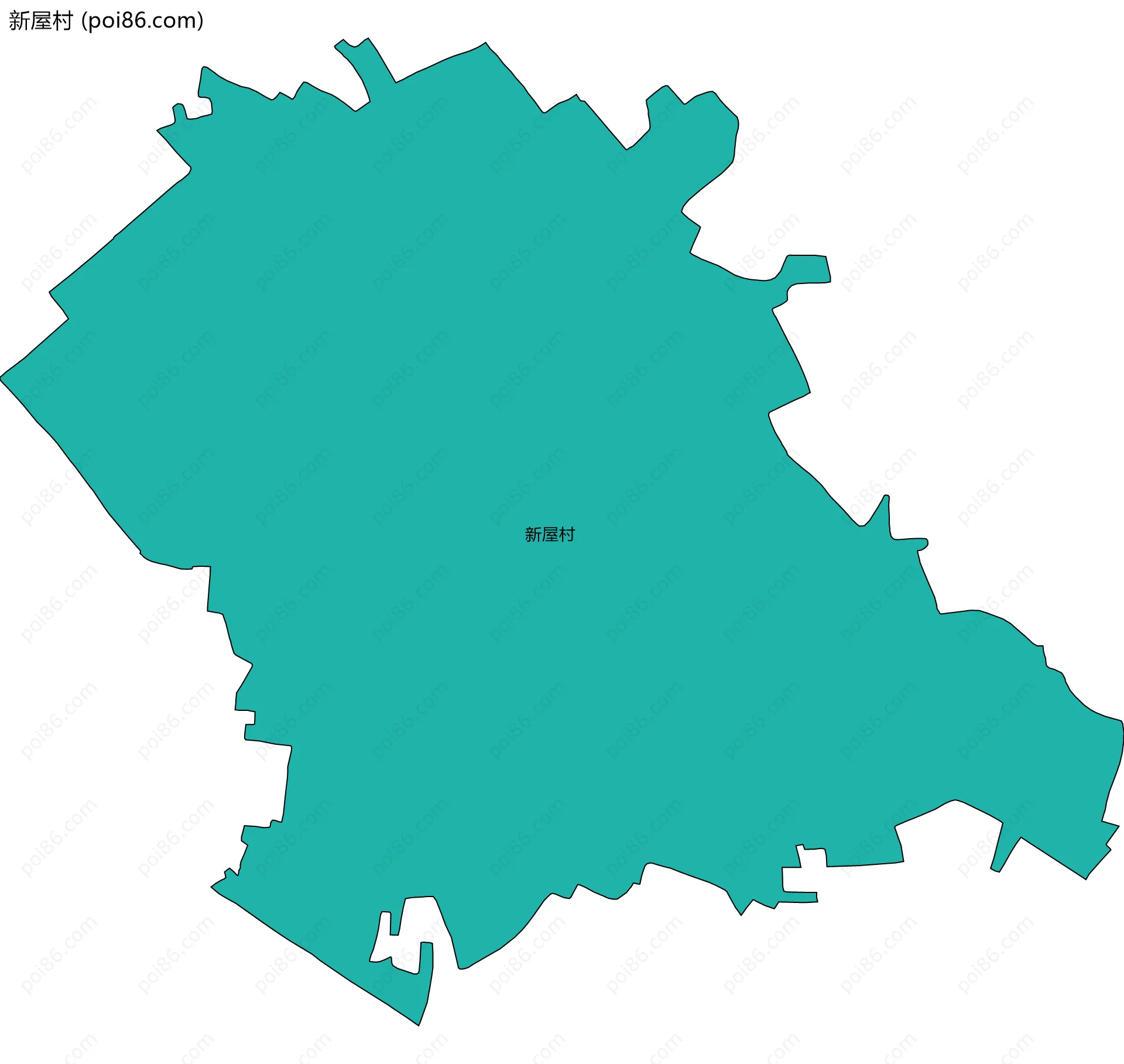 新屋村边界地图