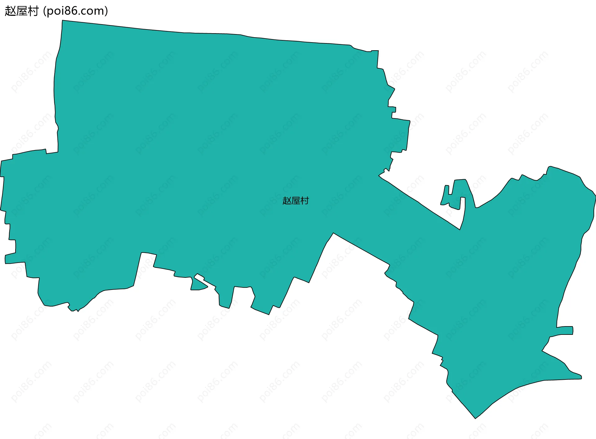 赵屋村边界地图