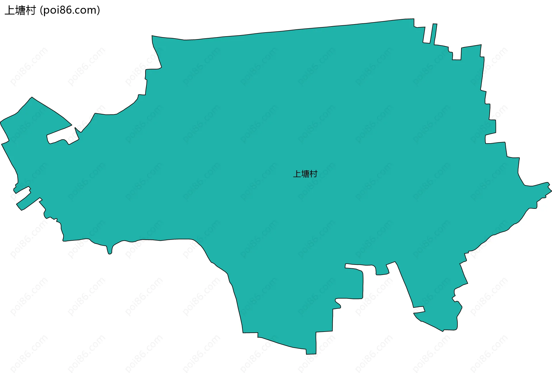 上塘村边界地图