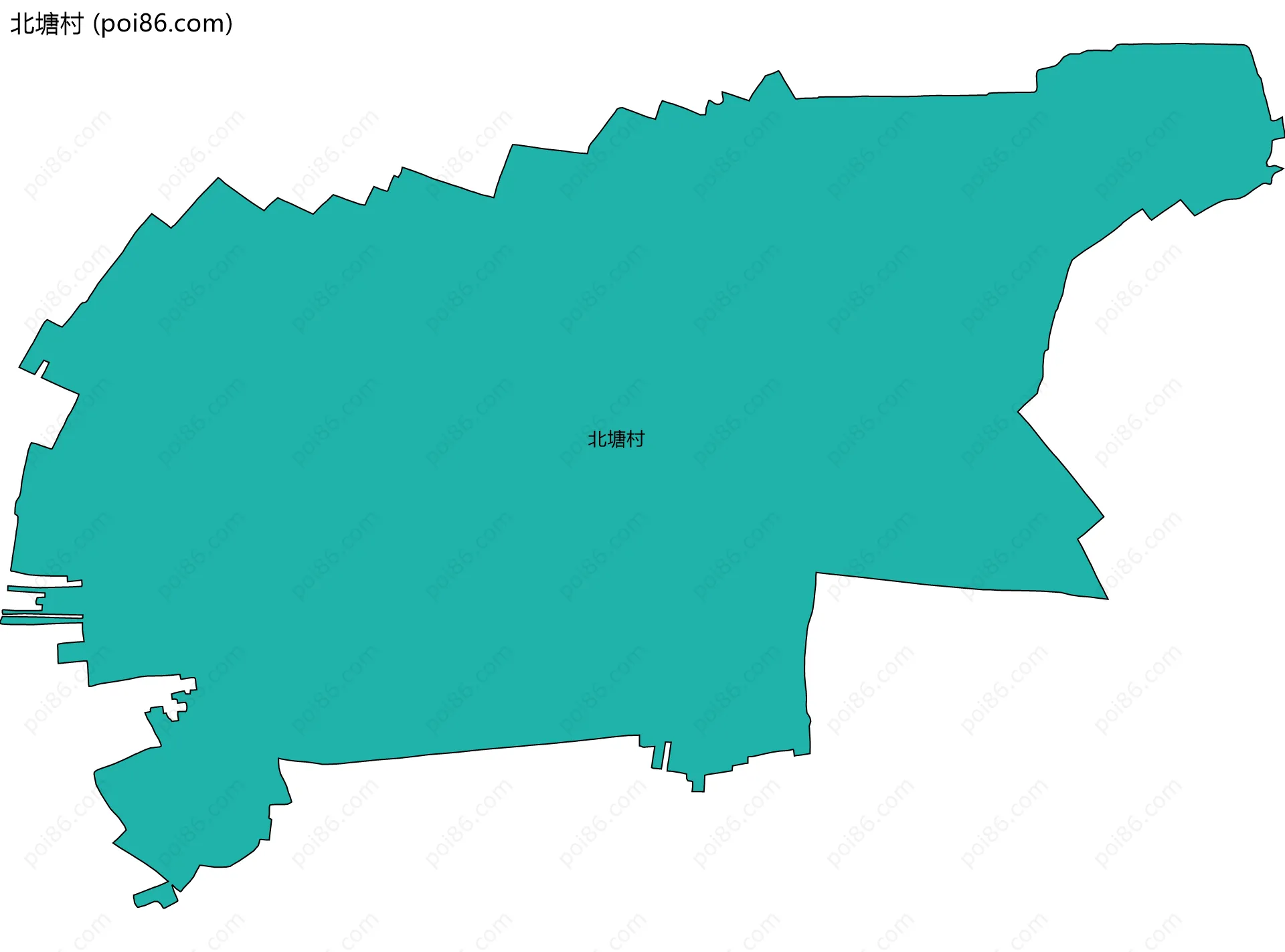 北塘村边界地图