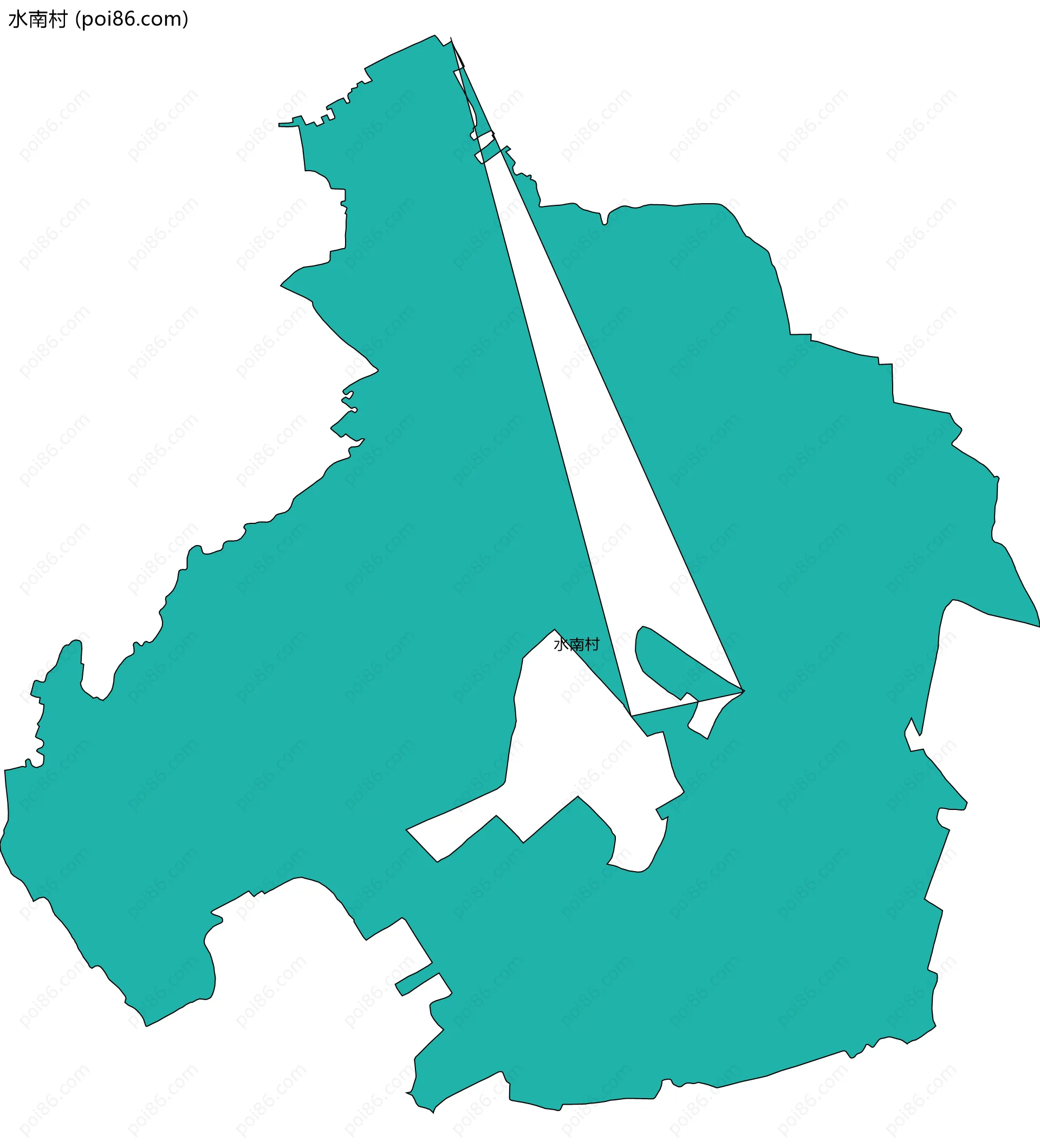 水南村边界地图