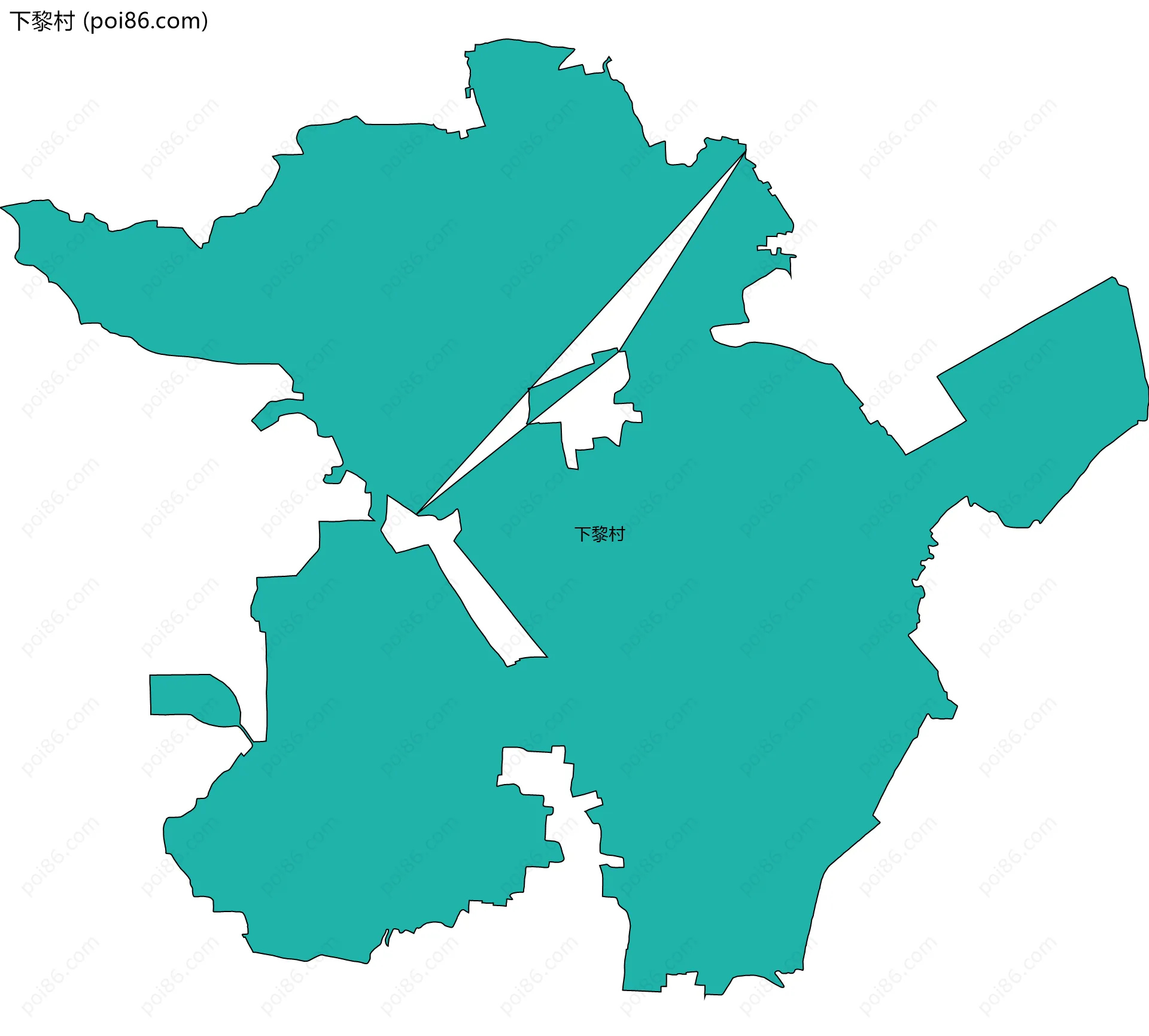 下黎村边界地图