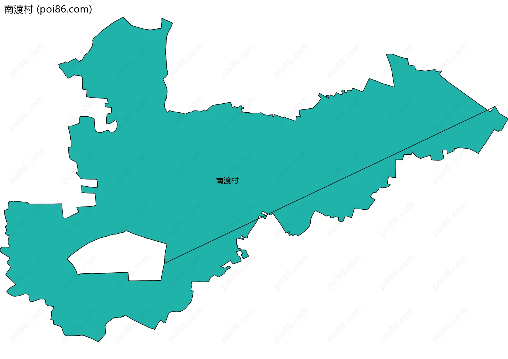 南渡村边界地图
