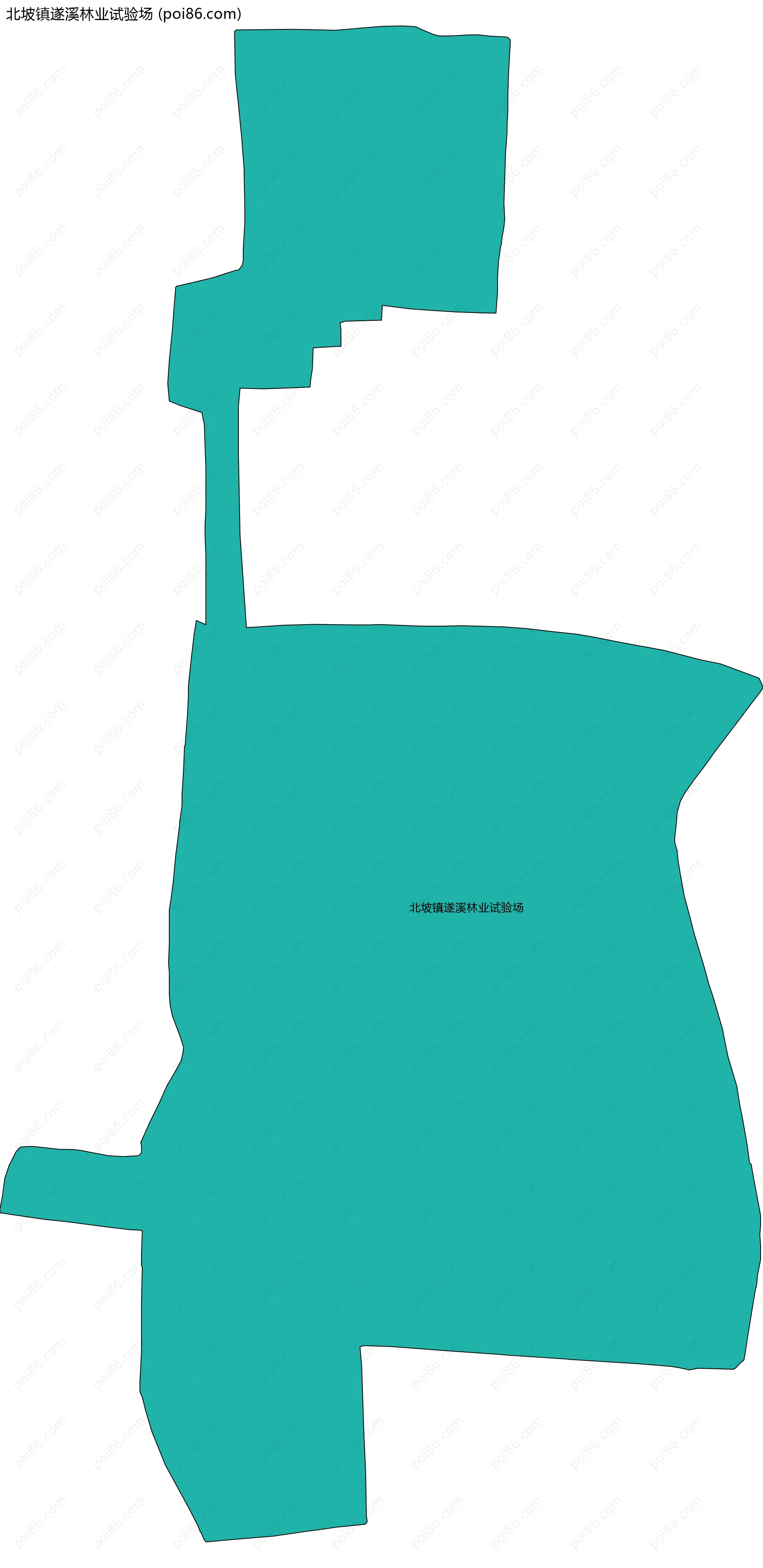 北坡镇遂溪林业试验场边界地图