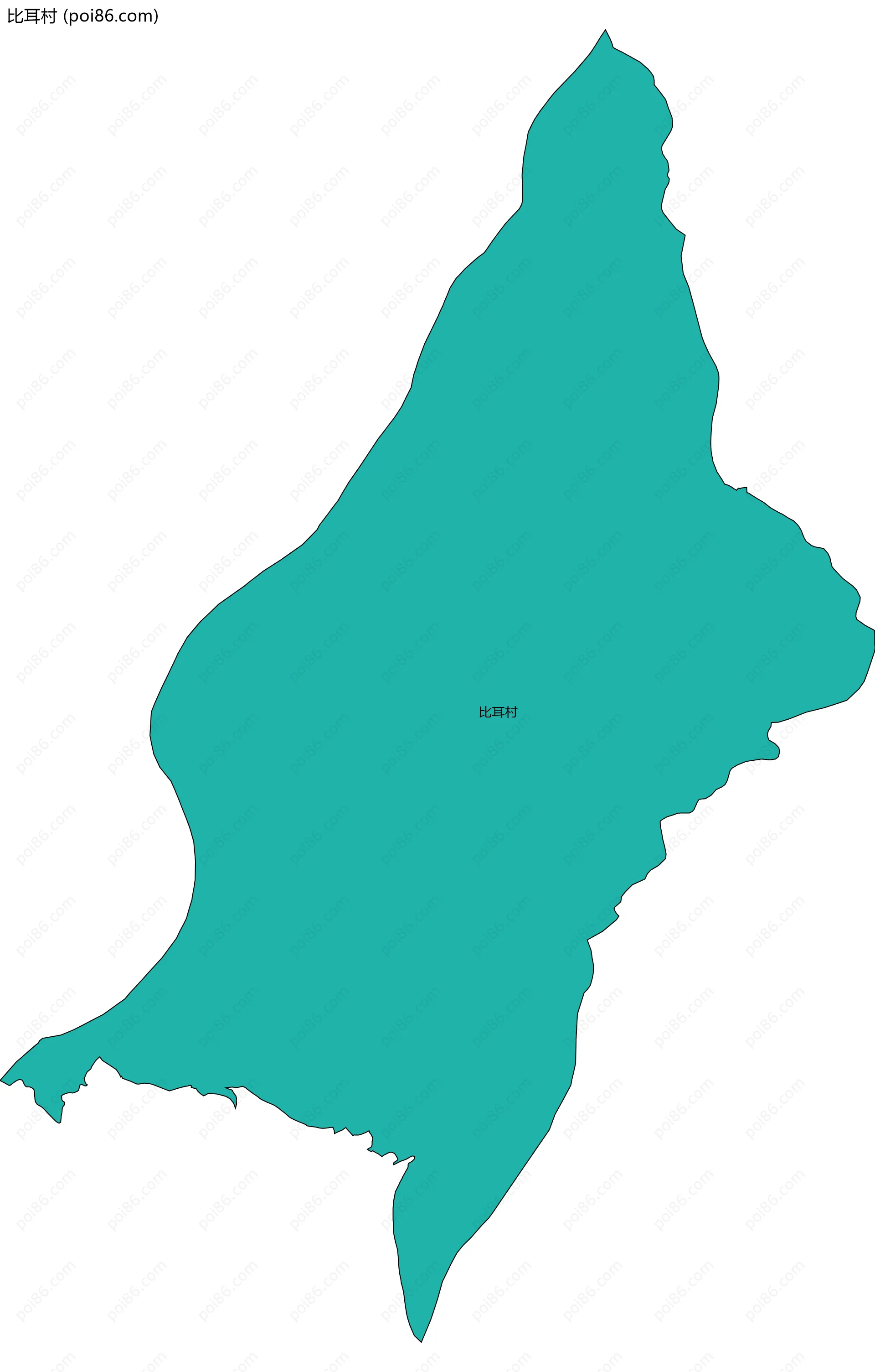 比耳村边界地图