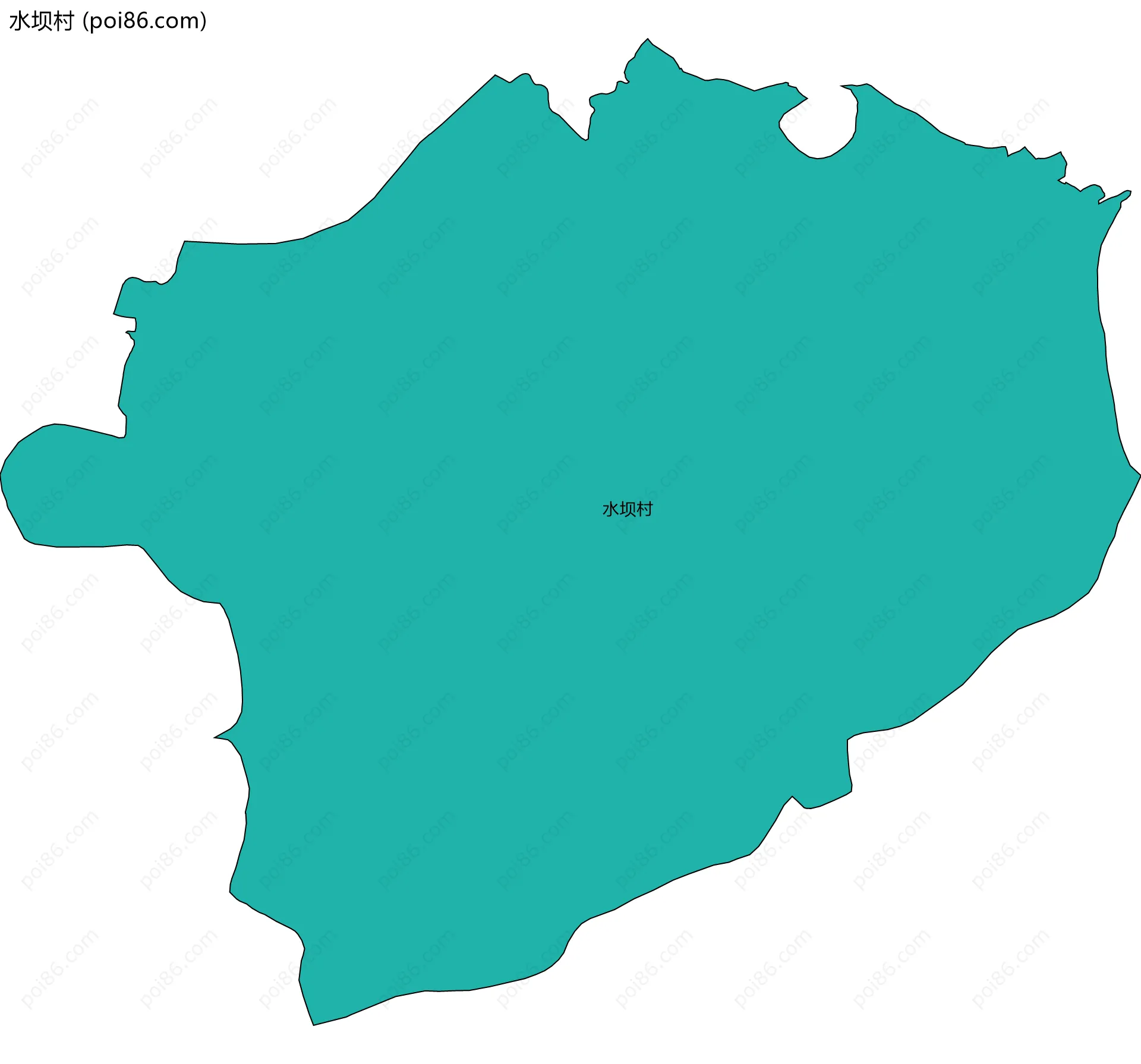 水坝村边界地图