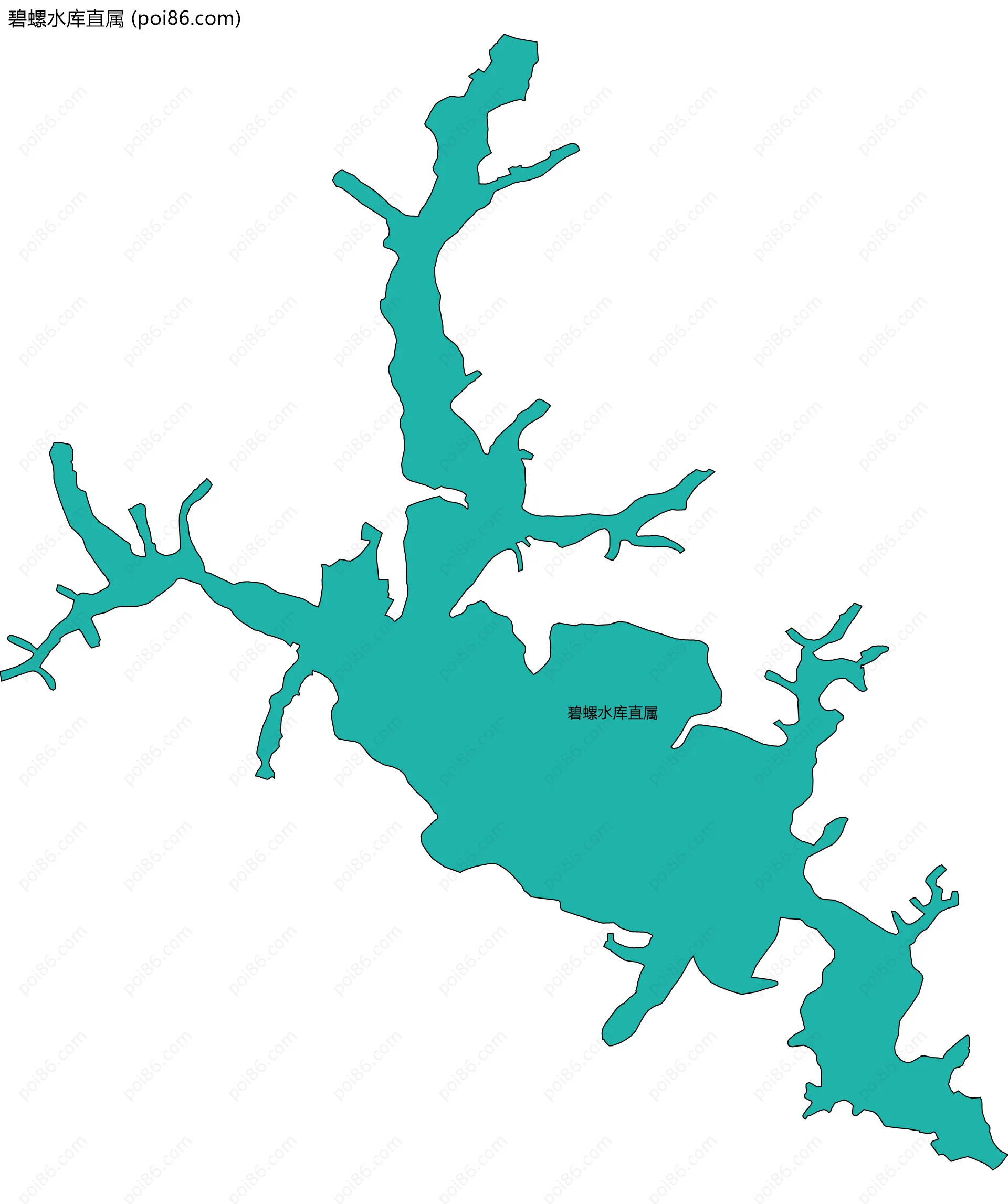 碧螺水库直属边界地图