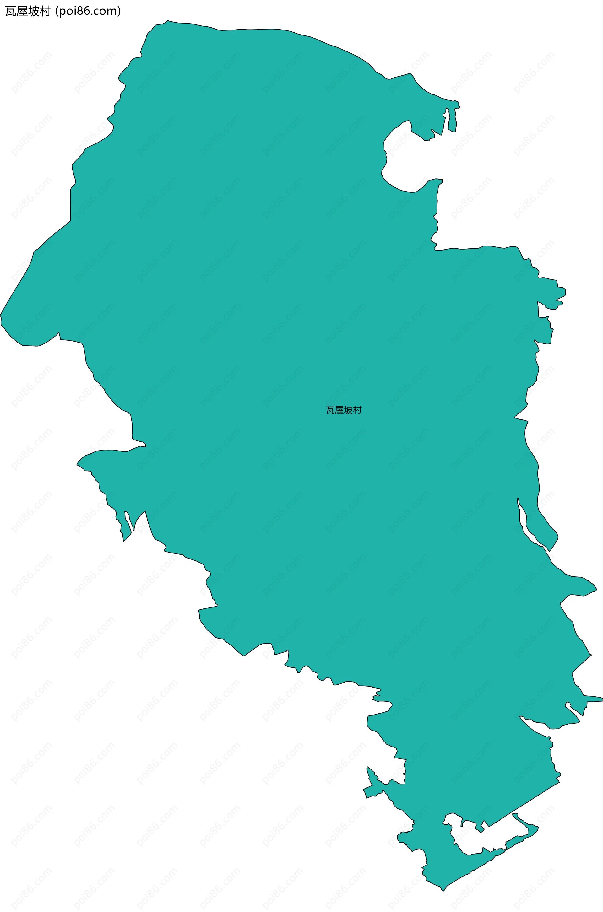 瓦屋坡村边界地图