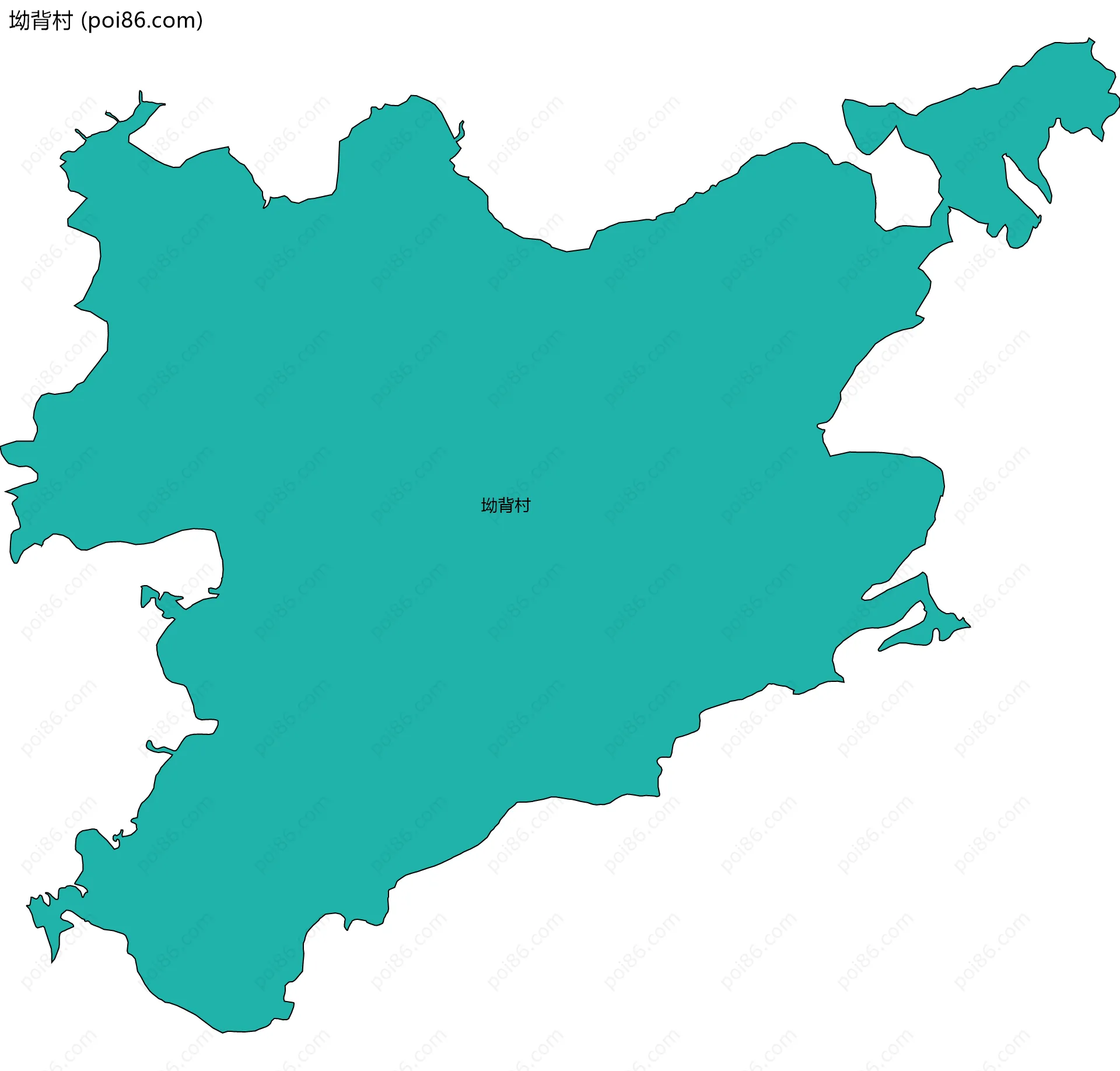 坳背村边界地图