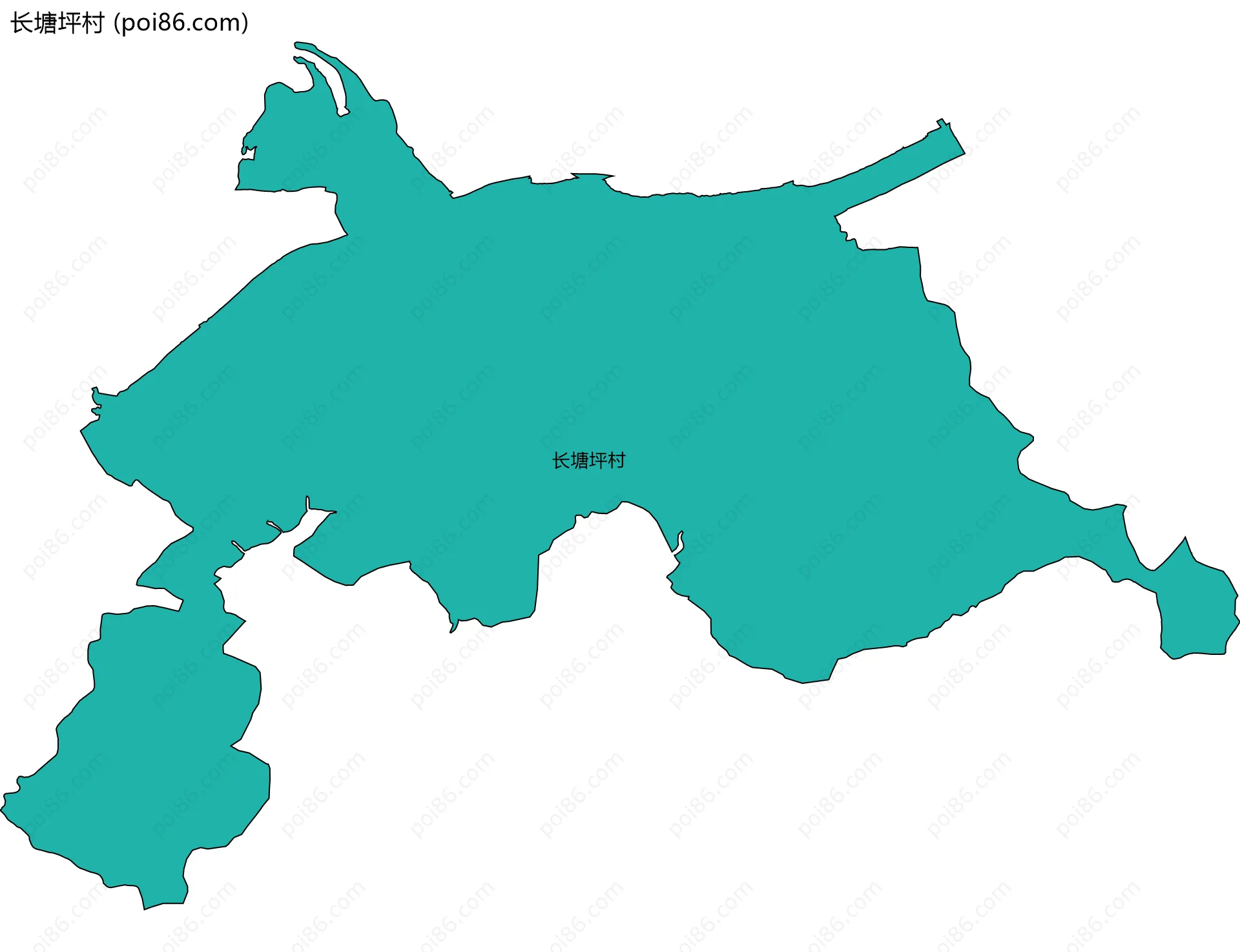 长塘坪村边界地图