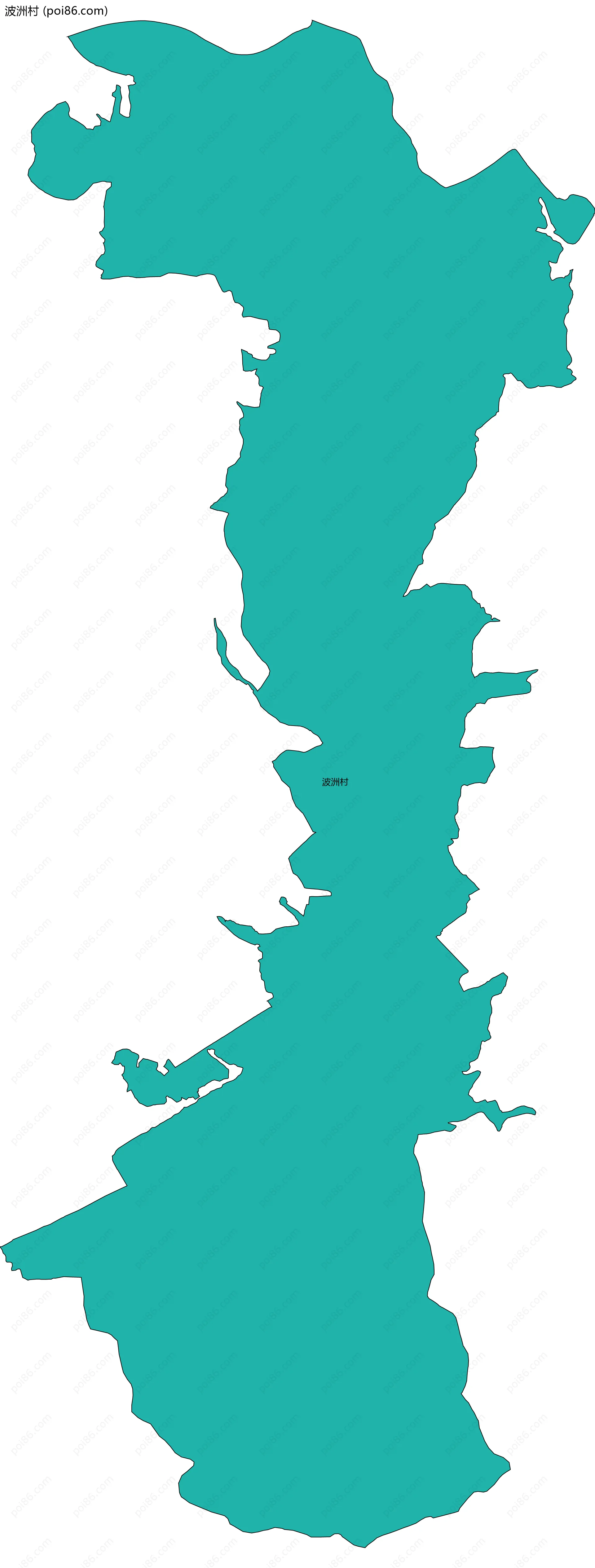 波洲村边界地图