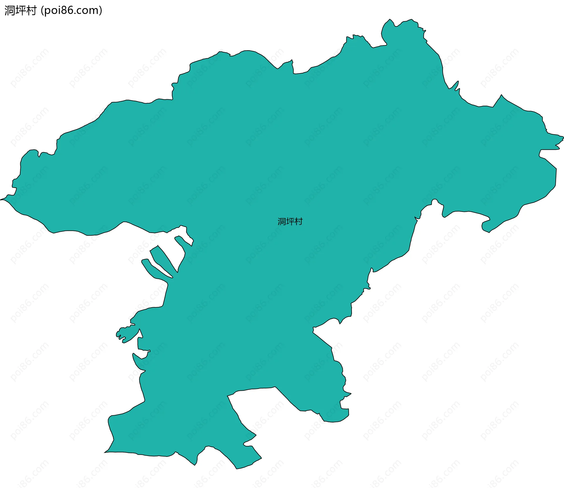 洞坪村边界地图