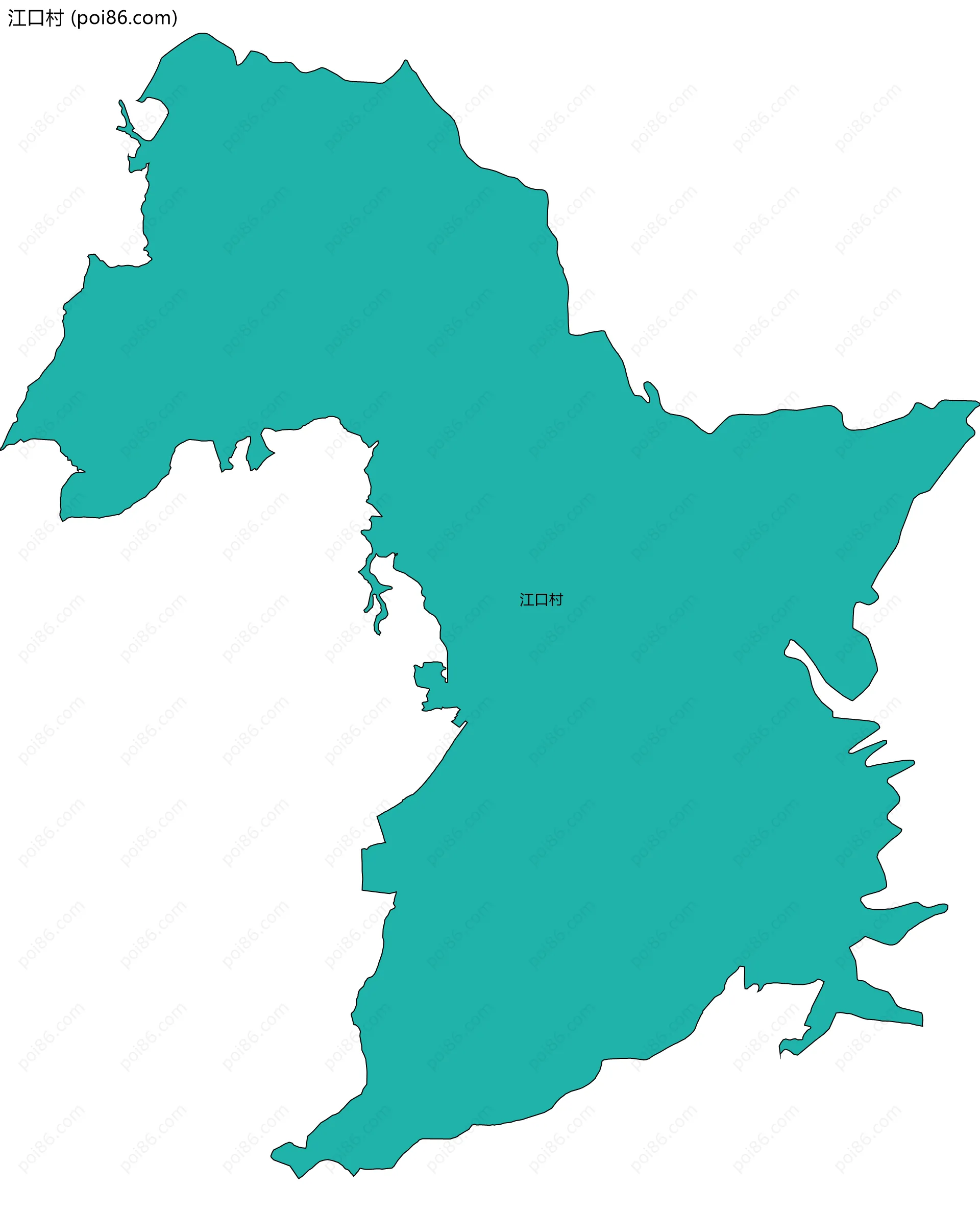 江口村边界地图