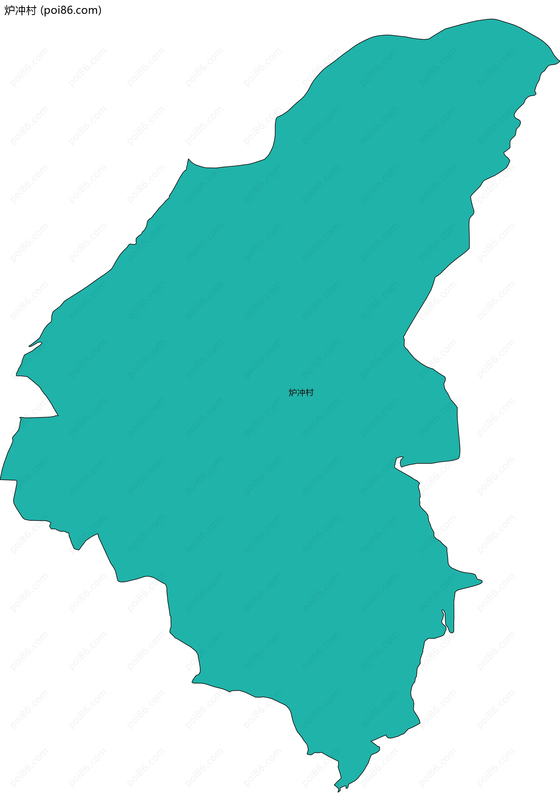 炉冲村边界地图