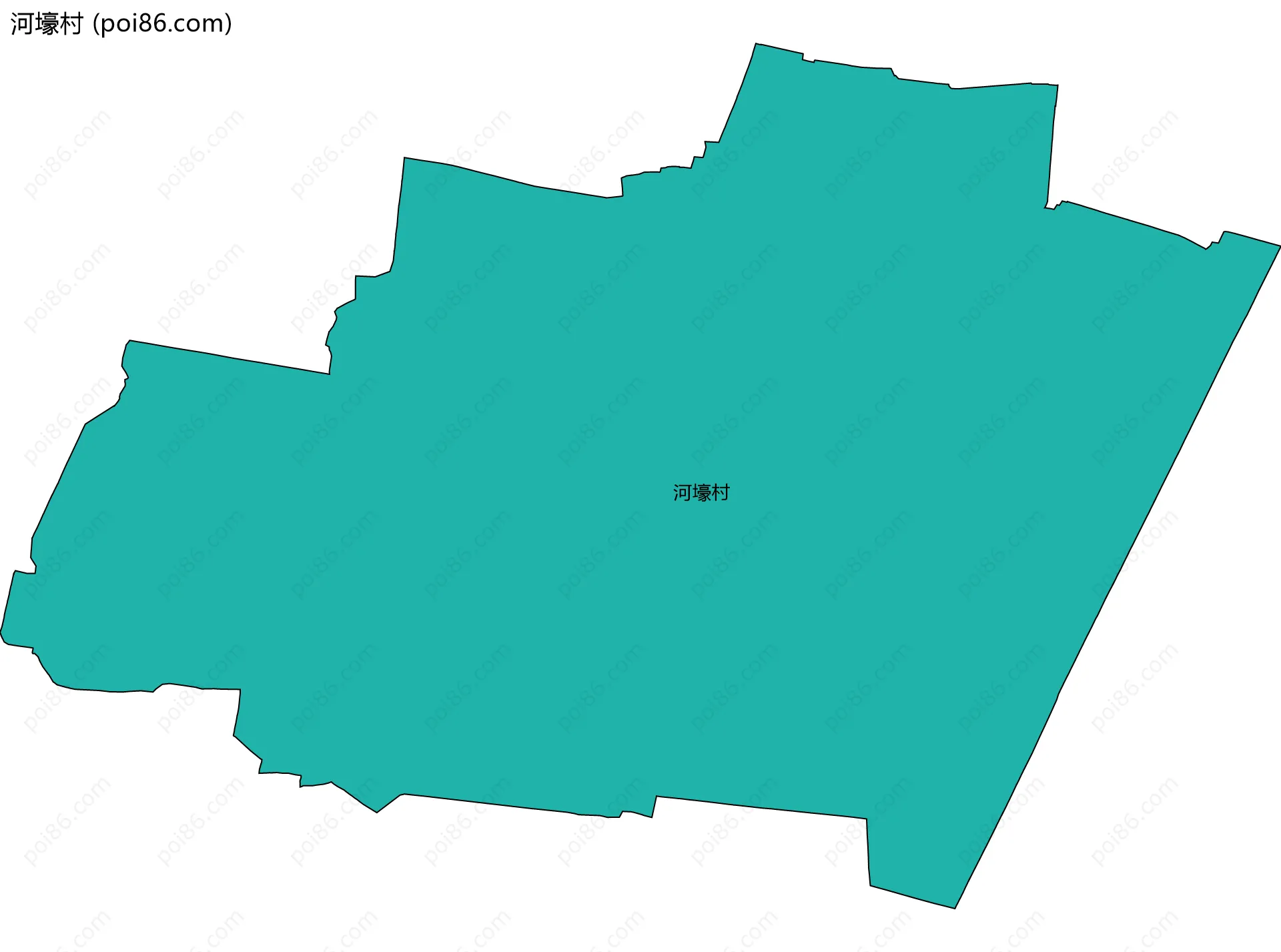 河壕村边界地图