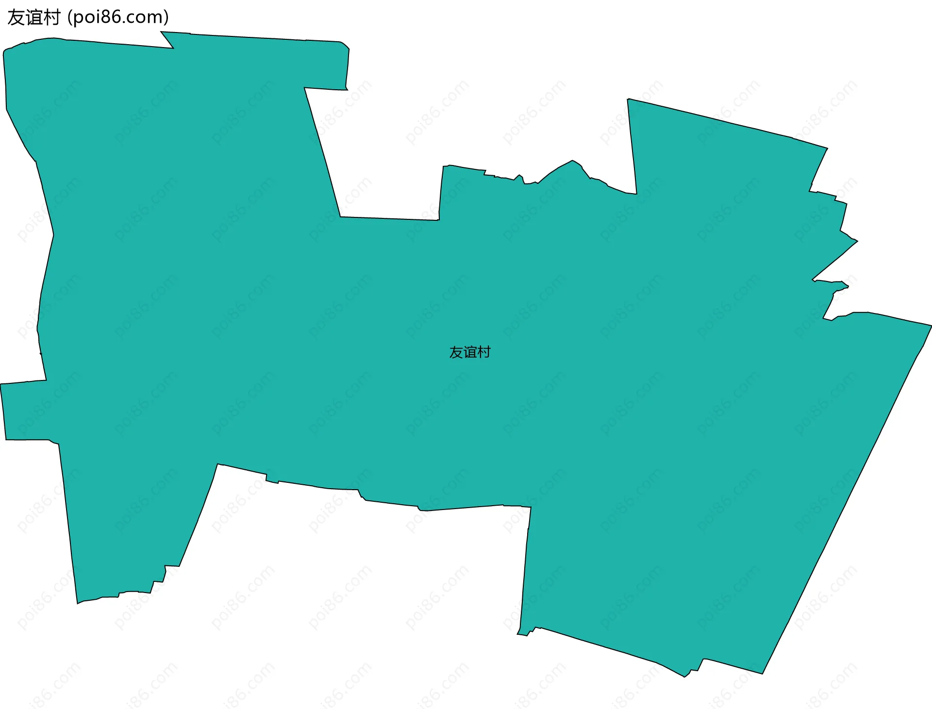 友谊村边界地图