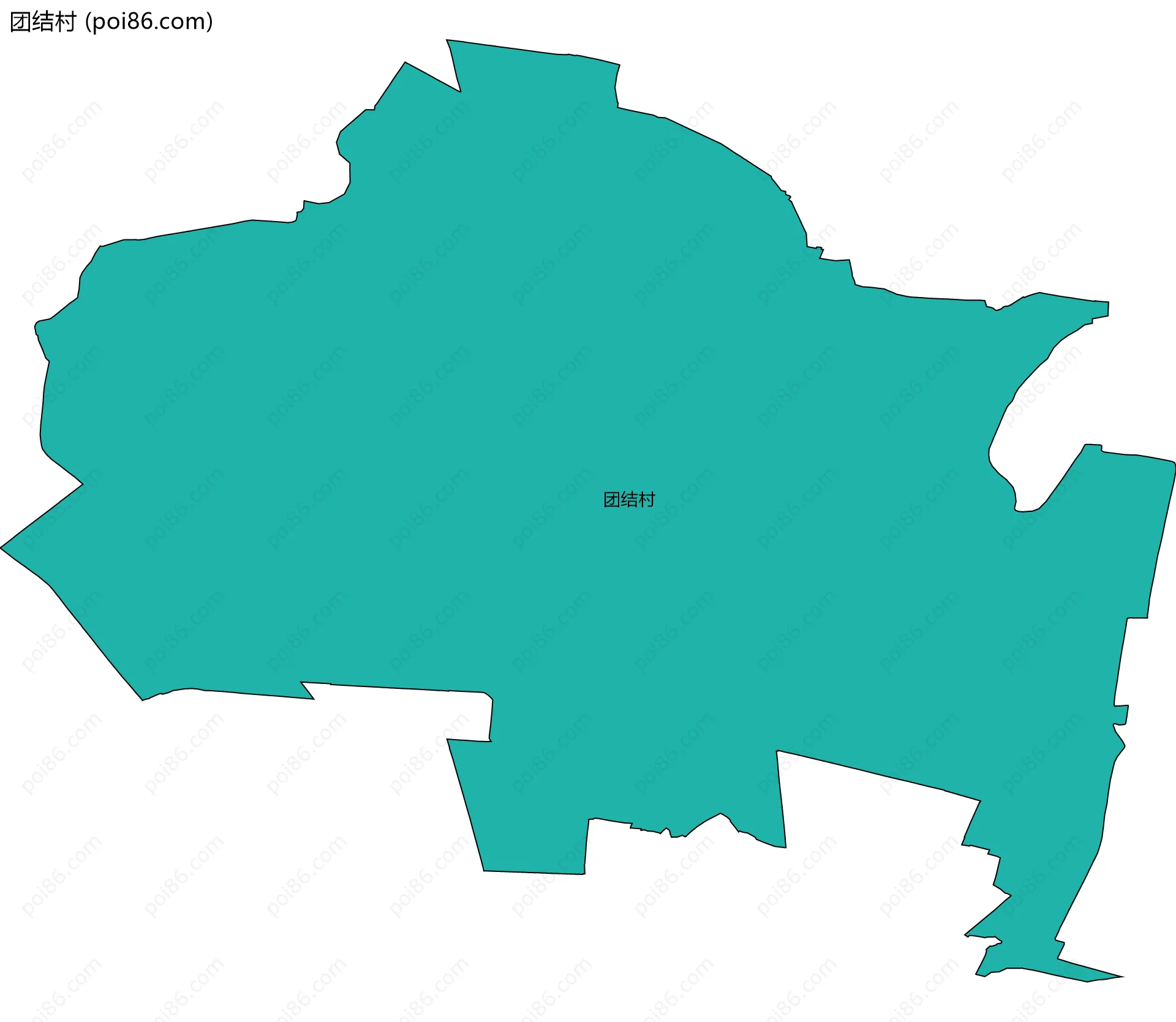 团结村边界地图