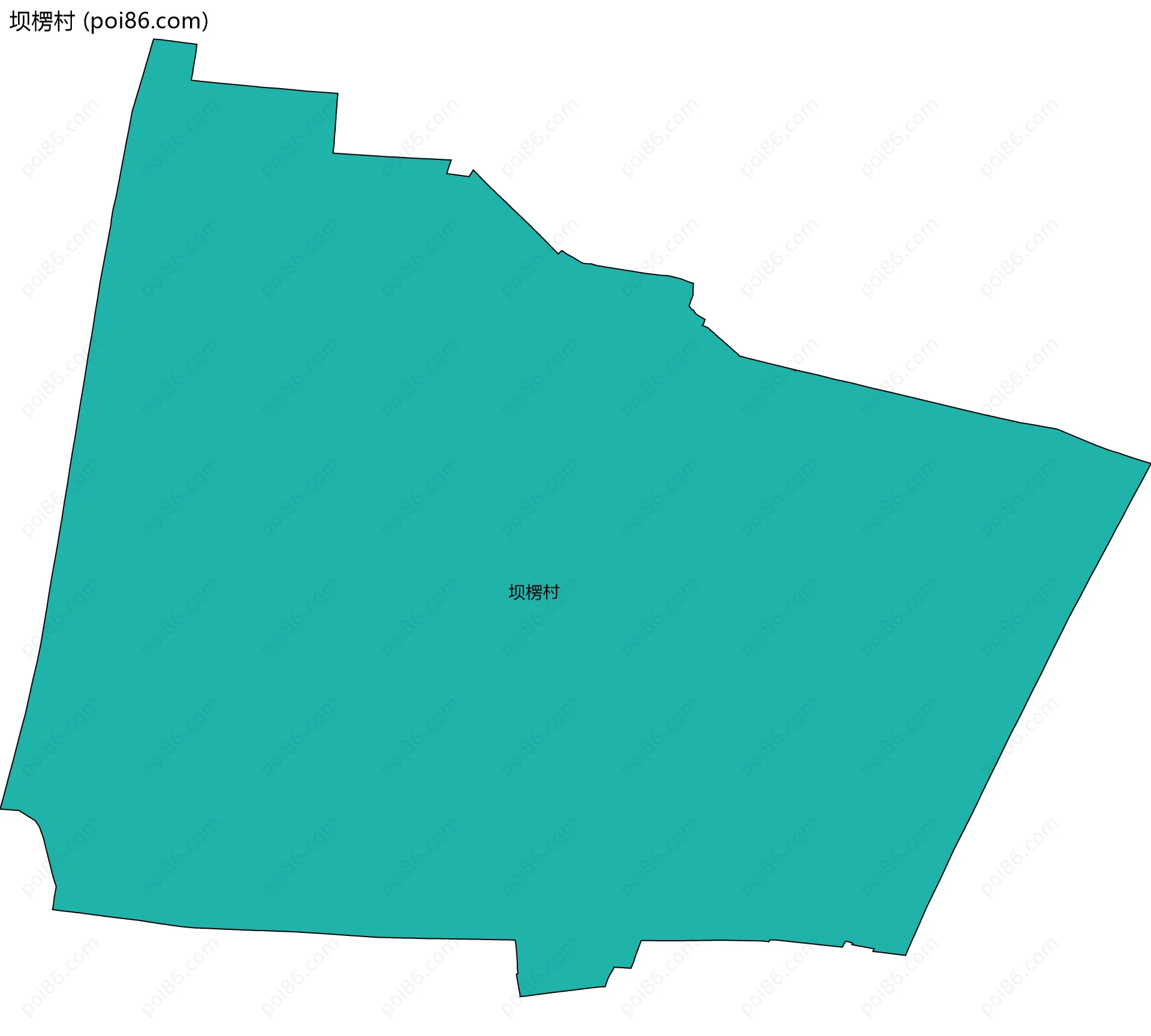 坝楞村边界地图