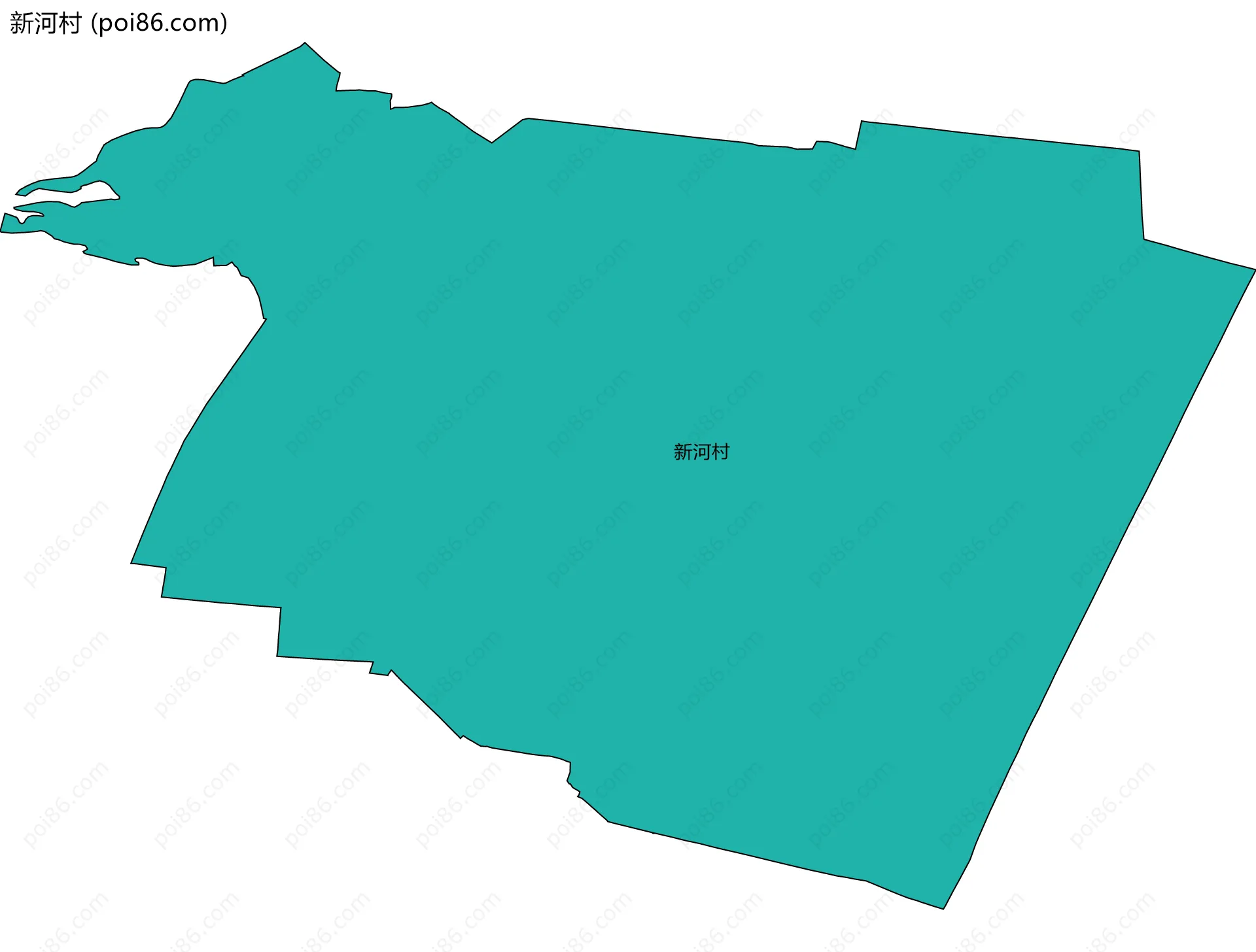 新河村边界地图