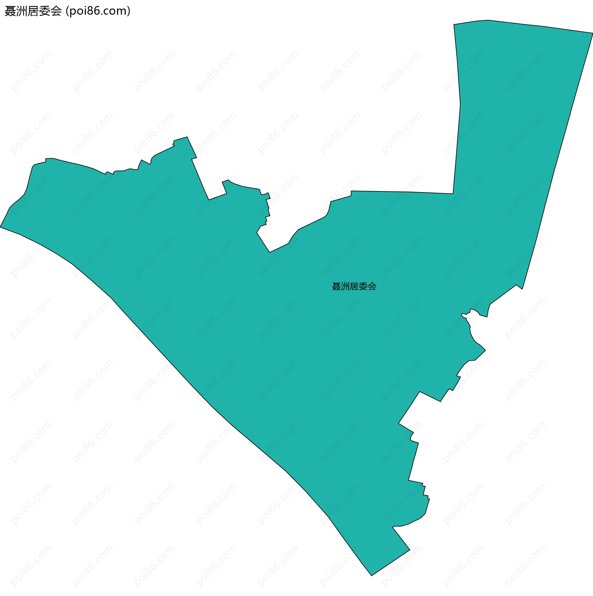 聂洲居委会边界地图
