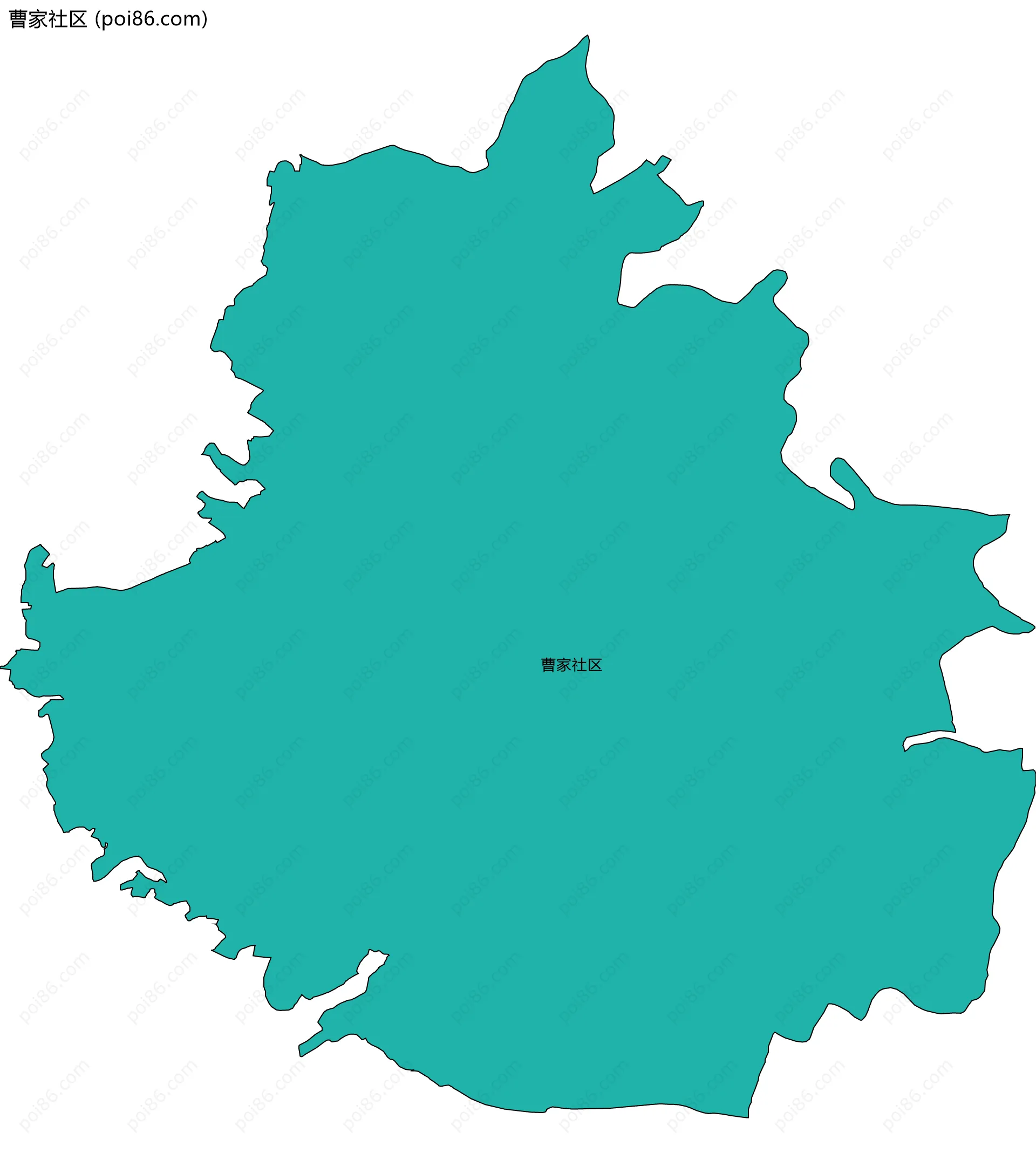 曹家社区边界地图