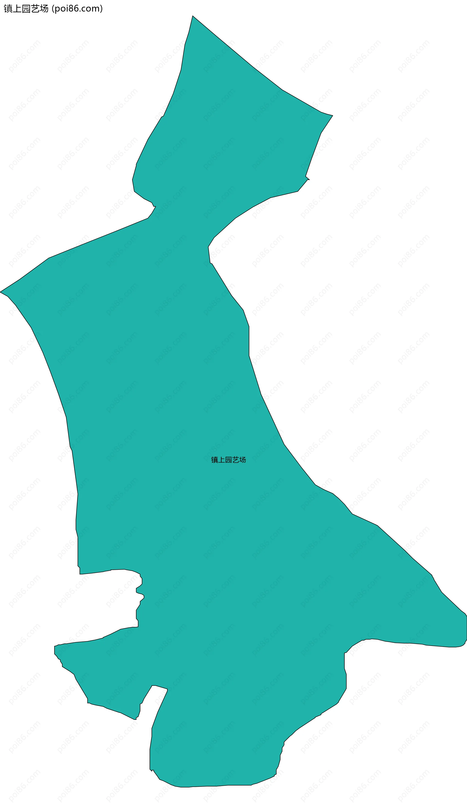 镇上园艺场边界地图