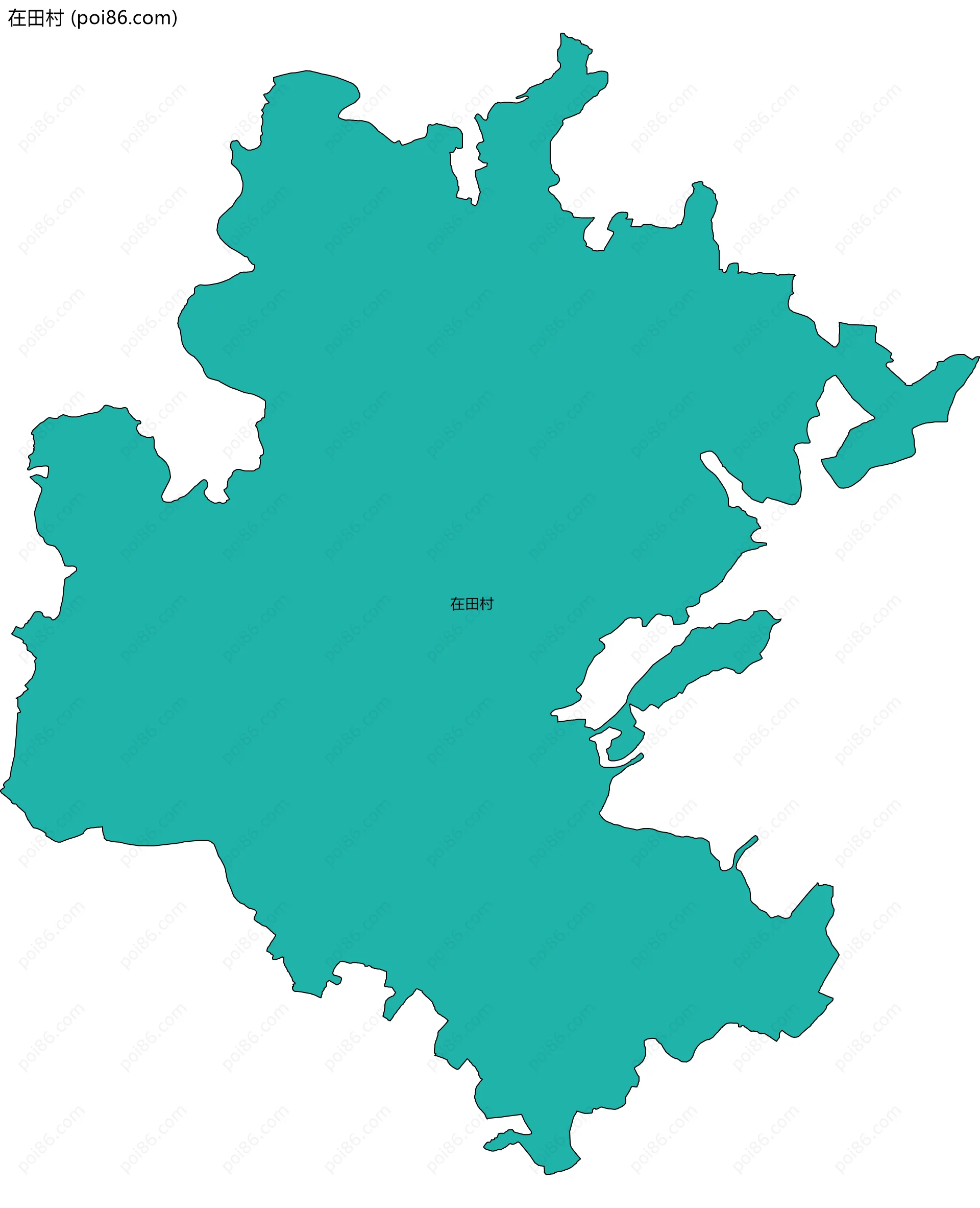 在田村边界地图