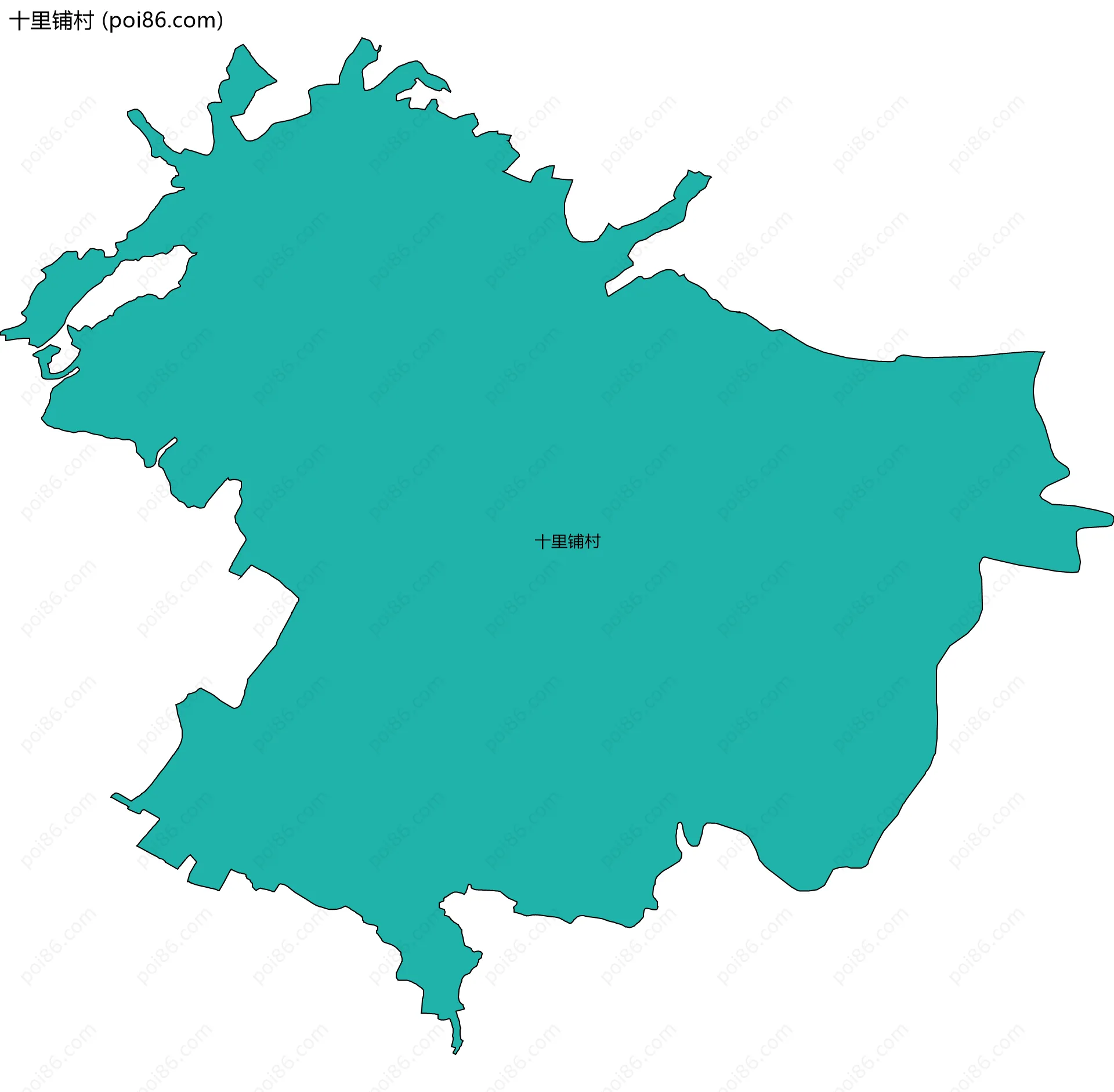 十里铺村边界地图