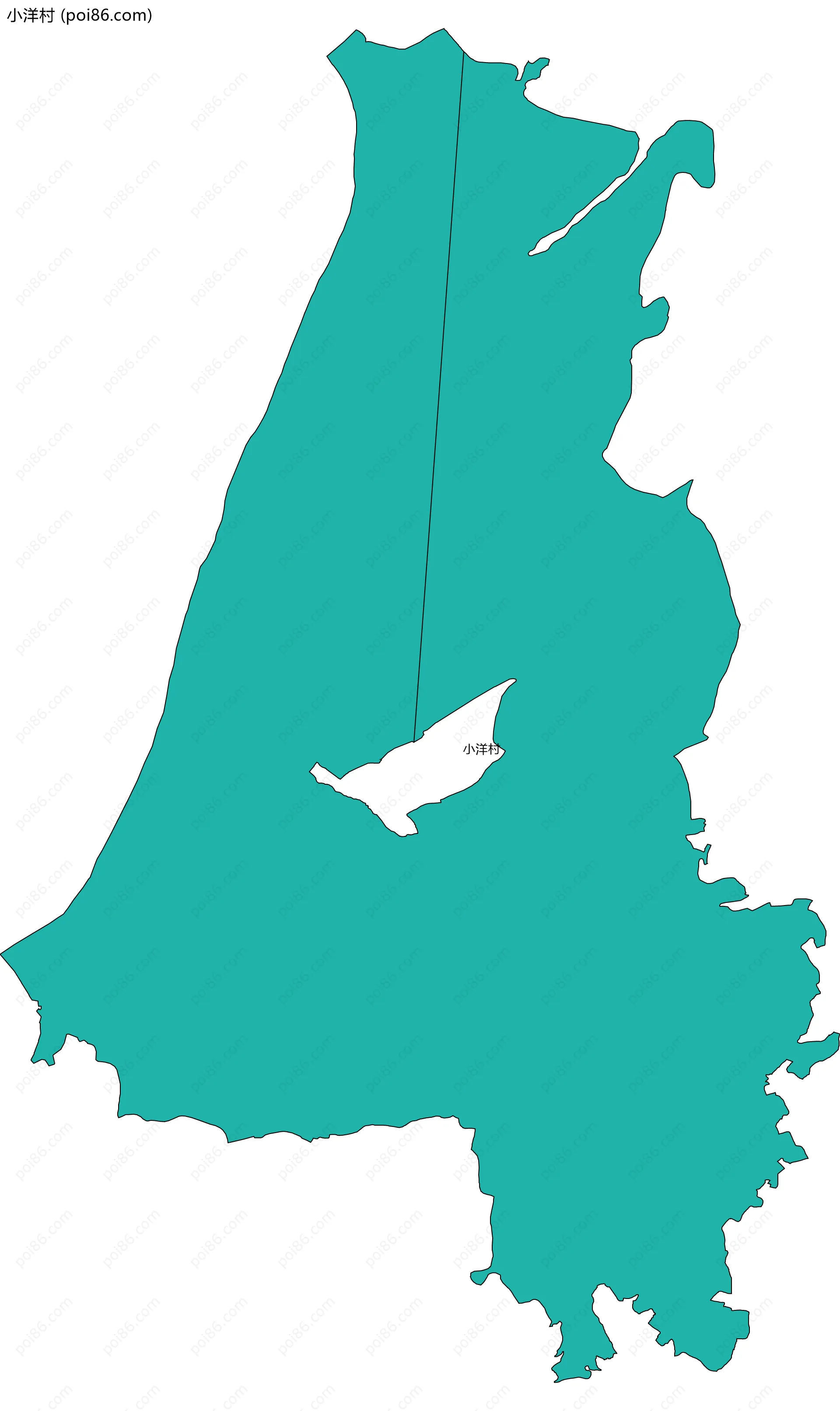 小洋村边界地图
