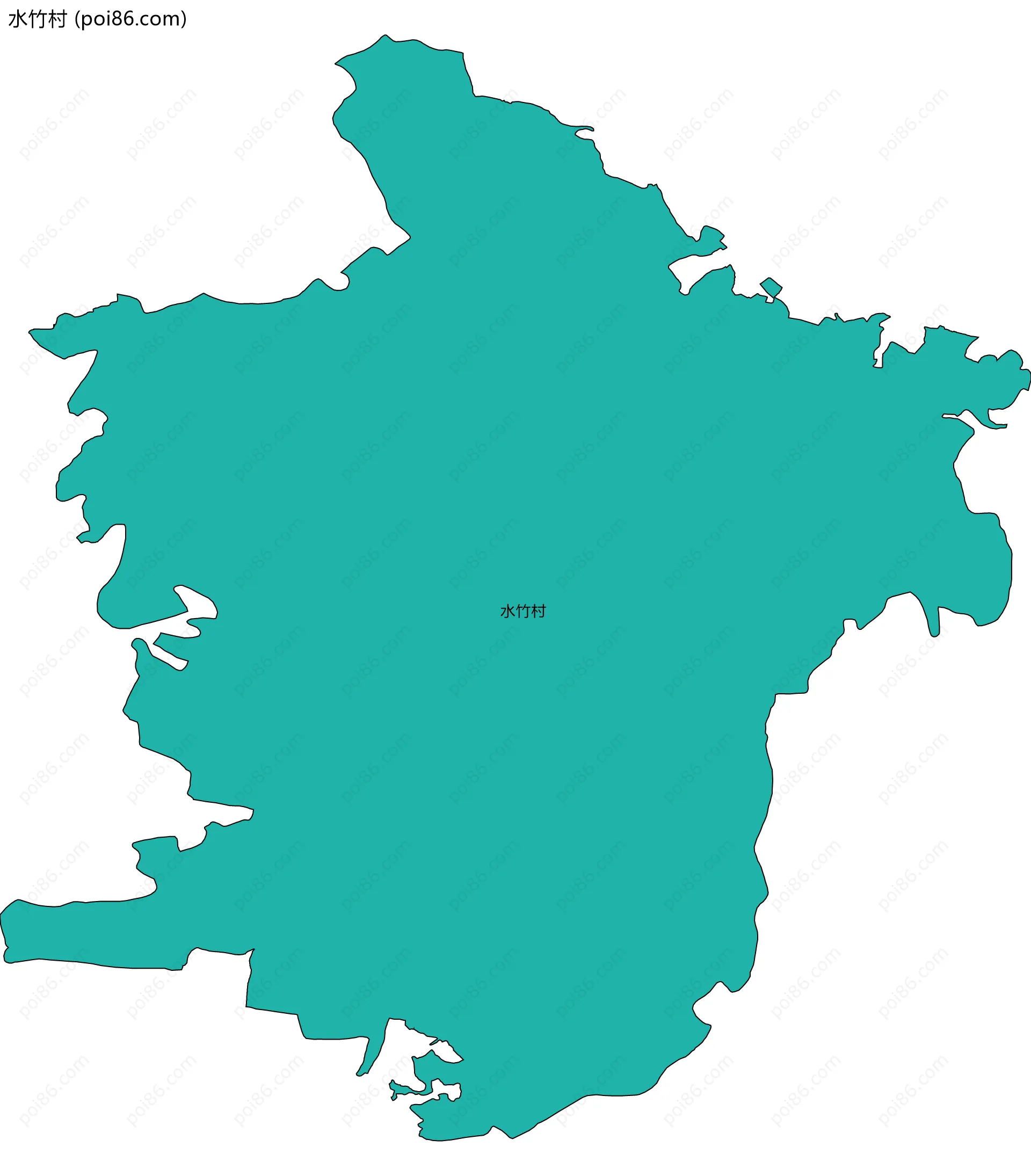 水竹村边界地图