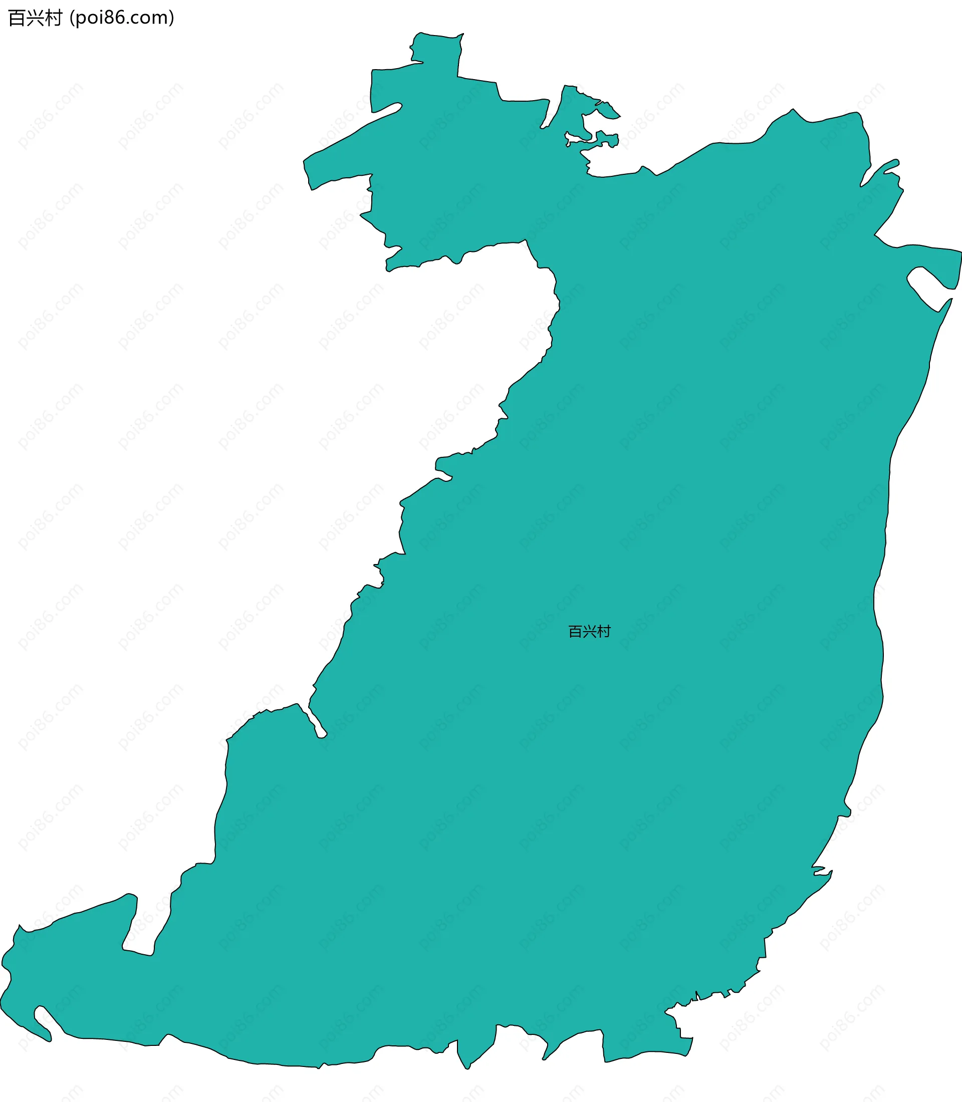 百兴村边界地图