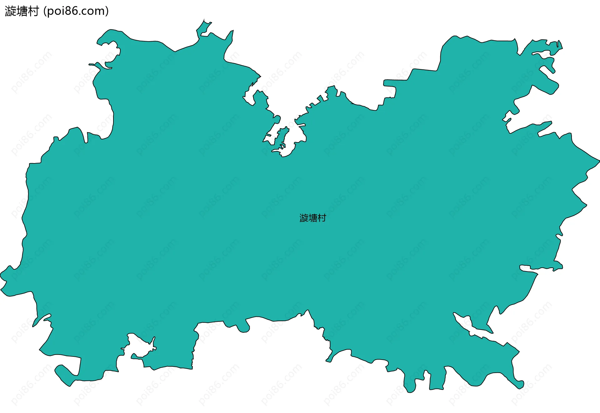 漩塘村边界地图