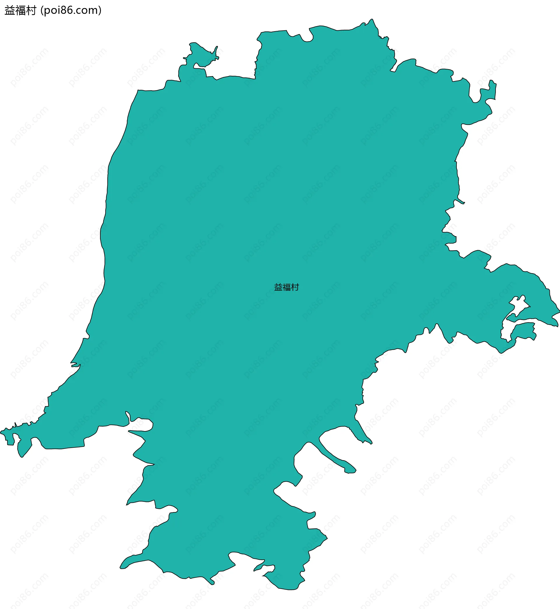 益福村边界地图