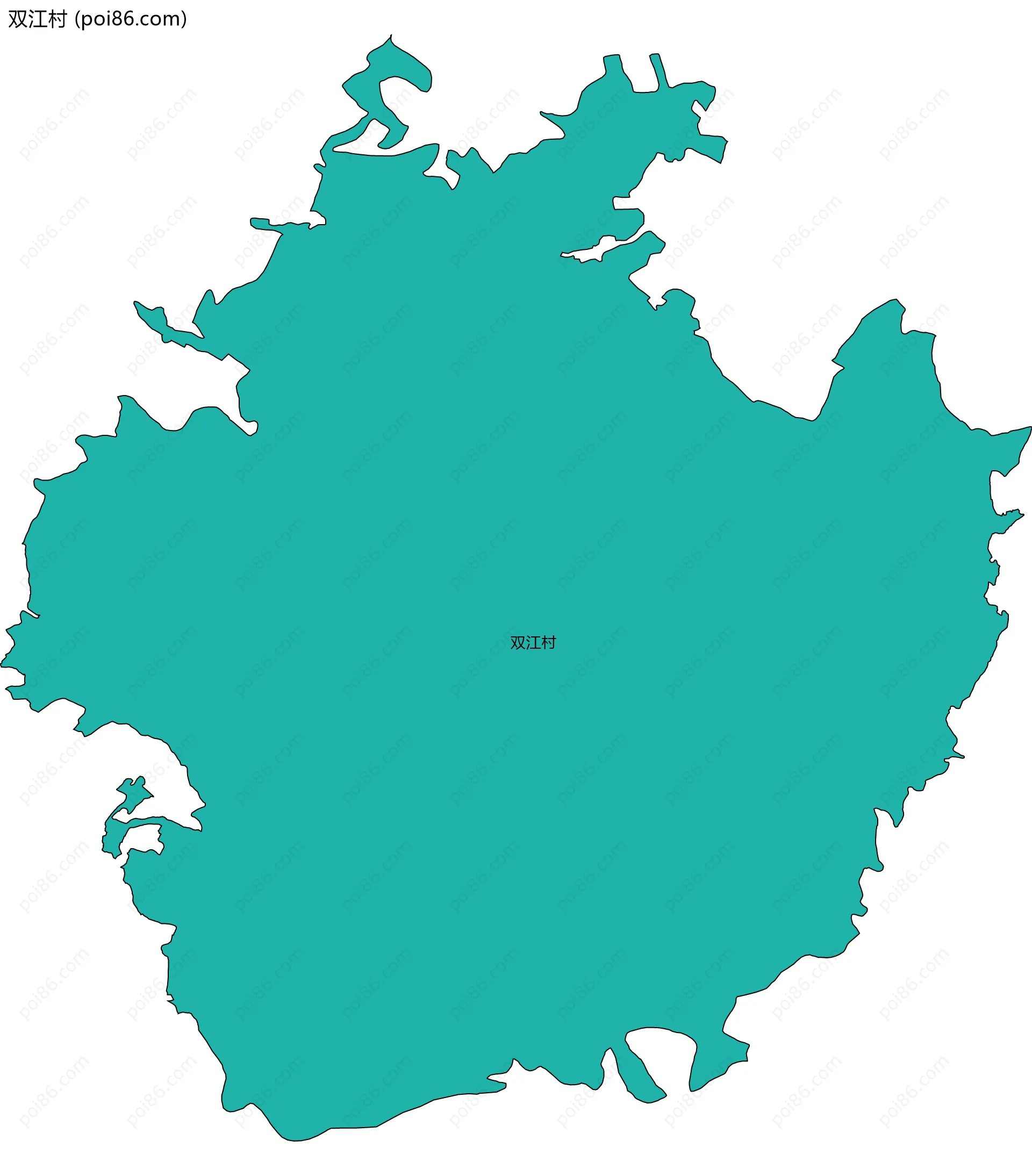 双江村边界地图