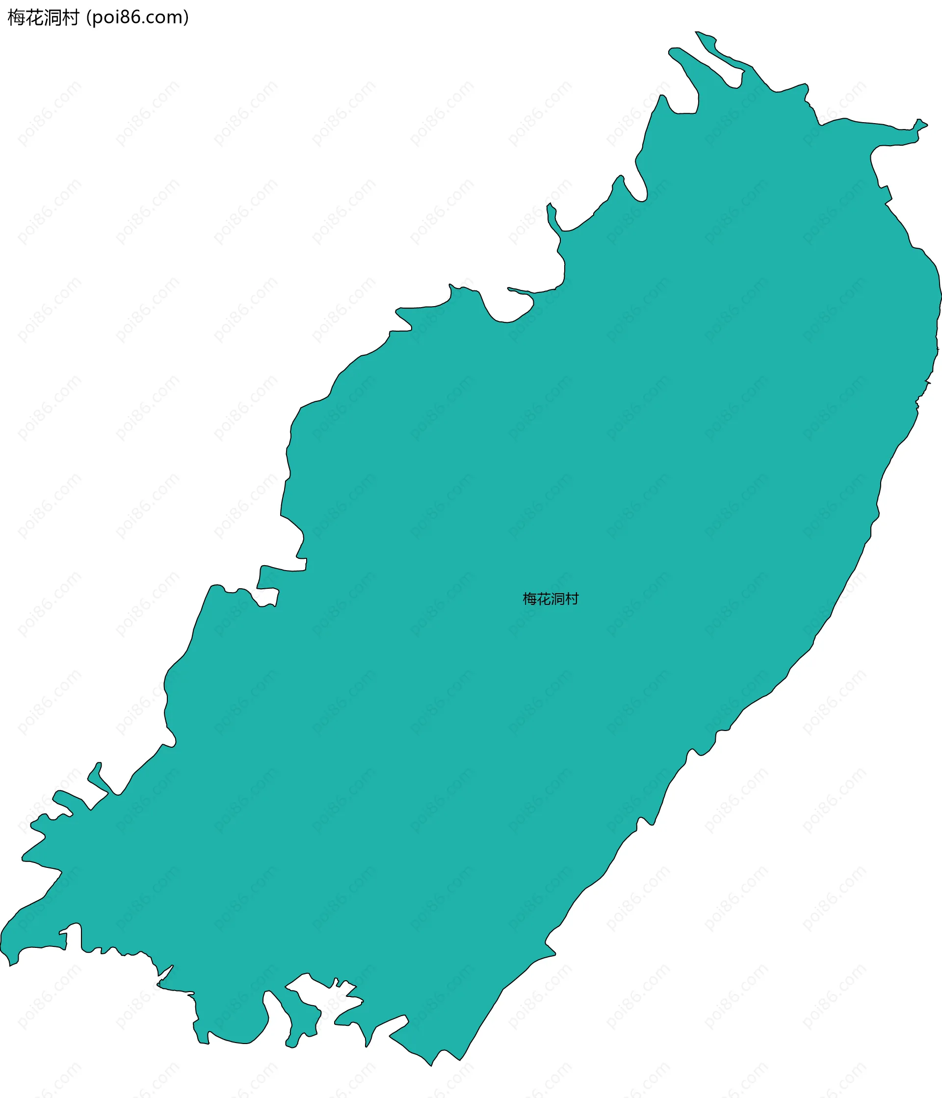 梅花洞村边界地图