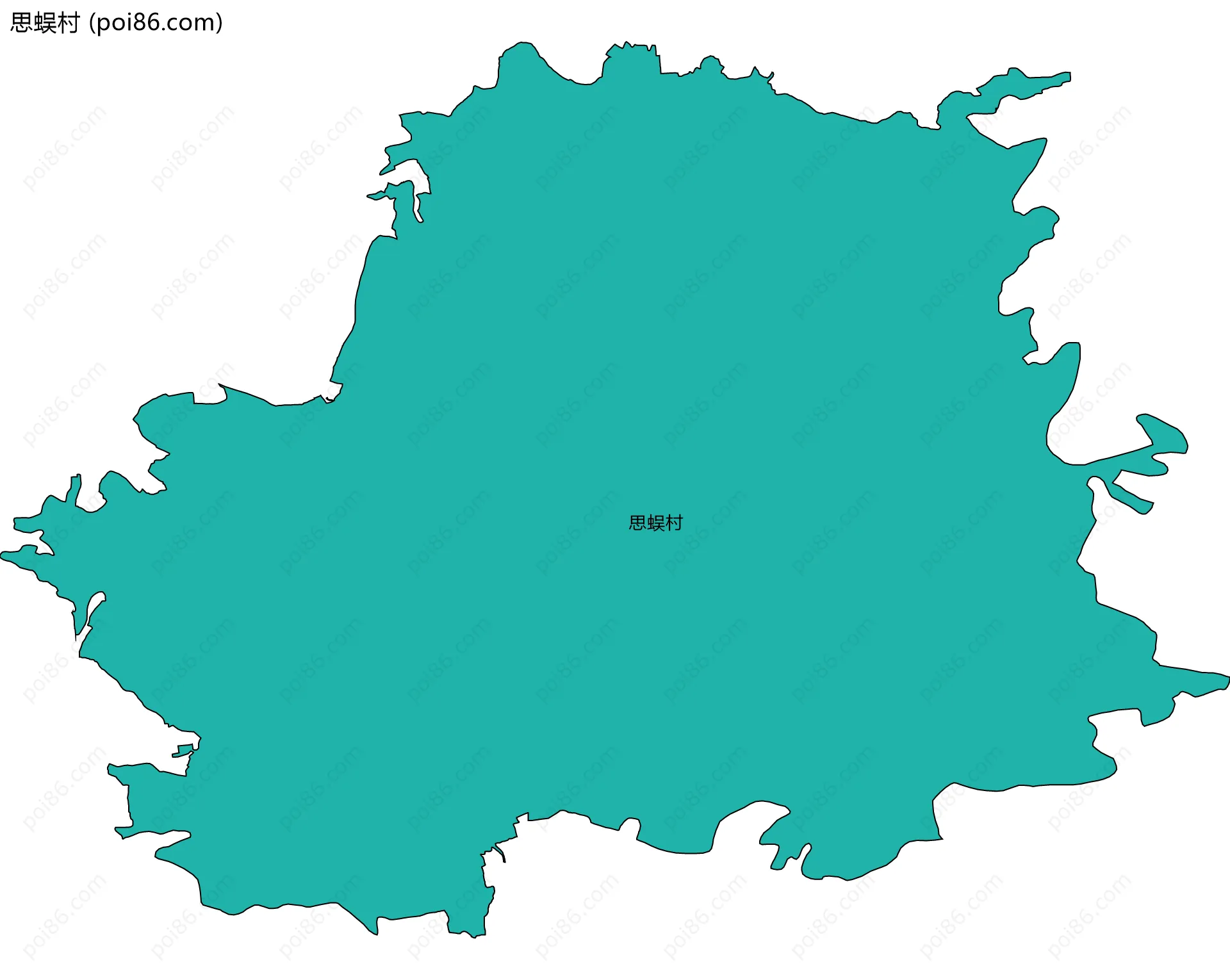 思蜈村边界地图