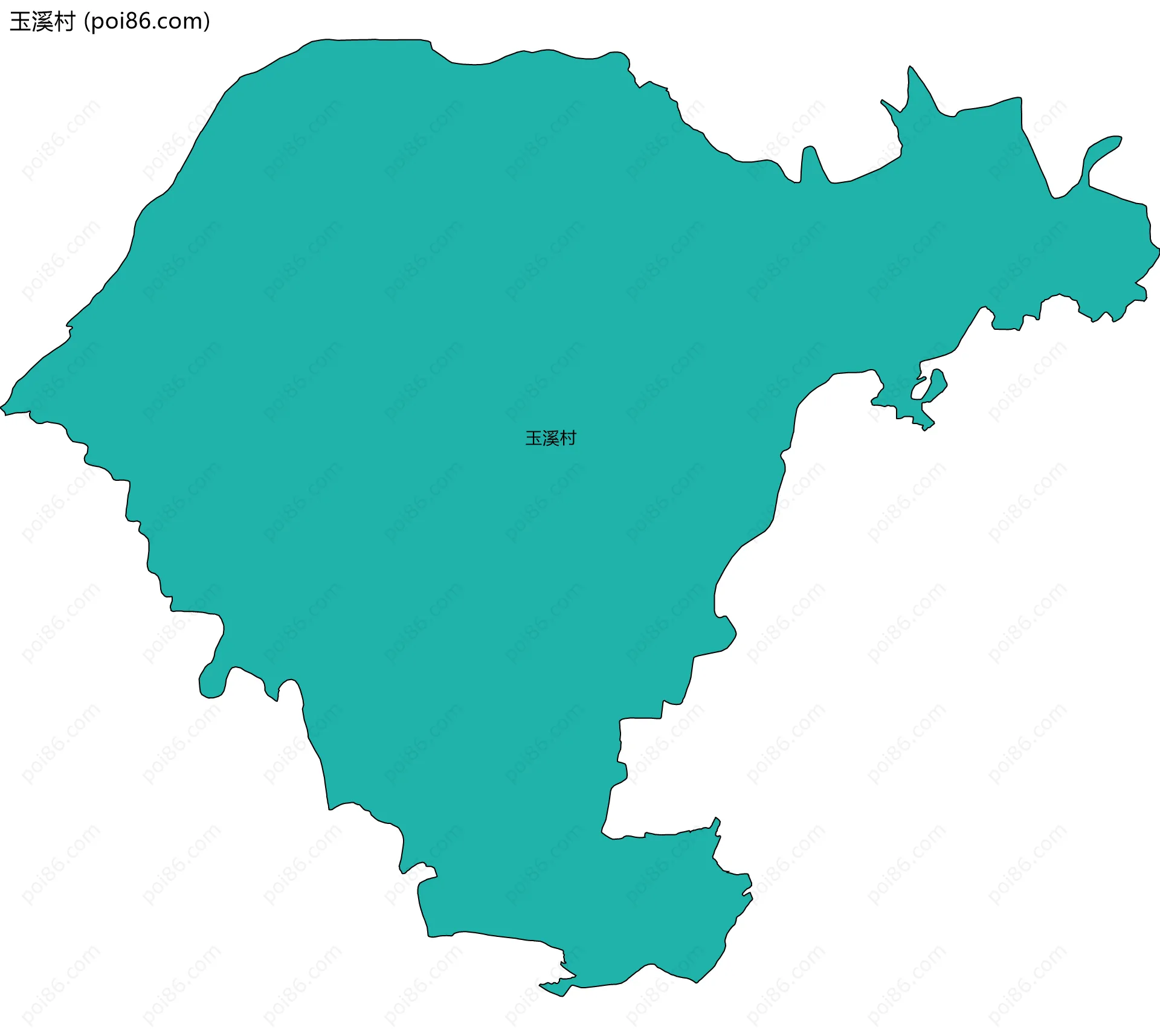 玉溪村边界地图