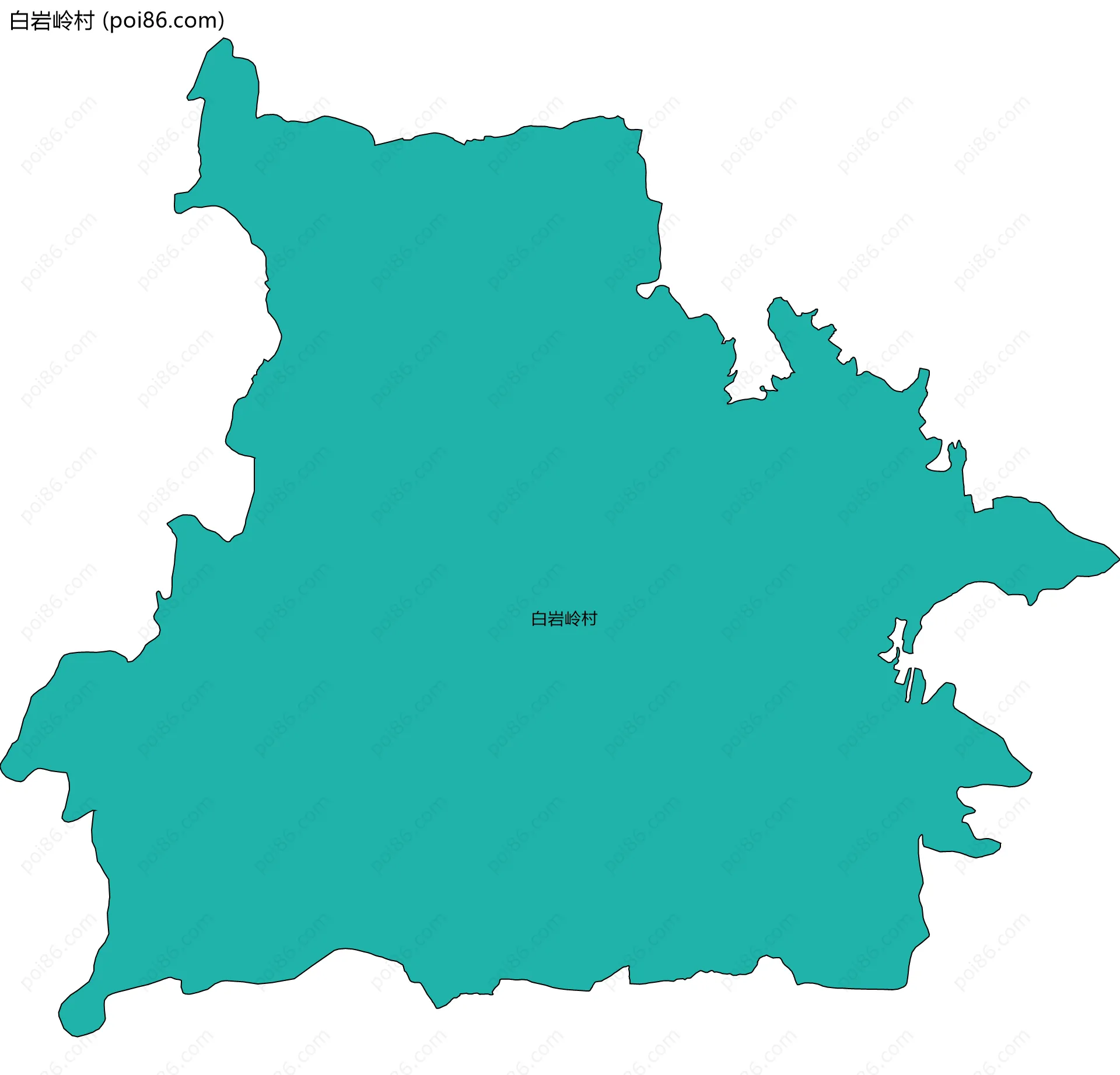 白岩岭村边界地图
