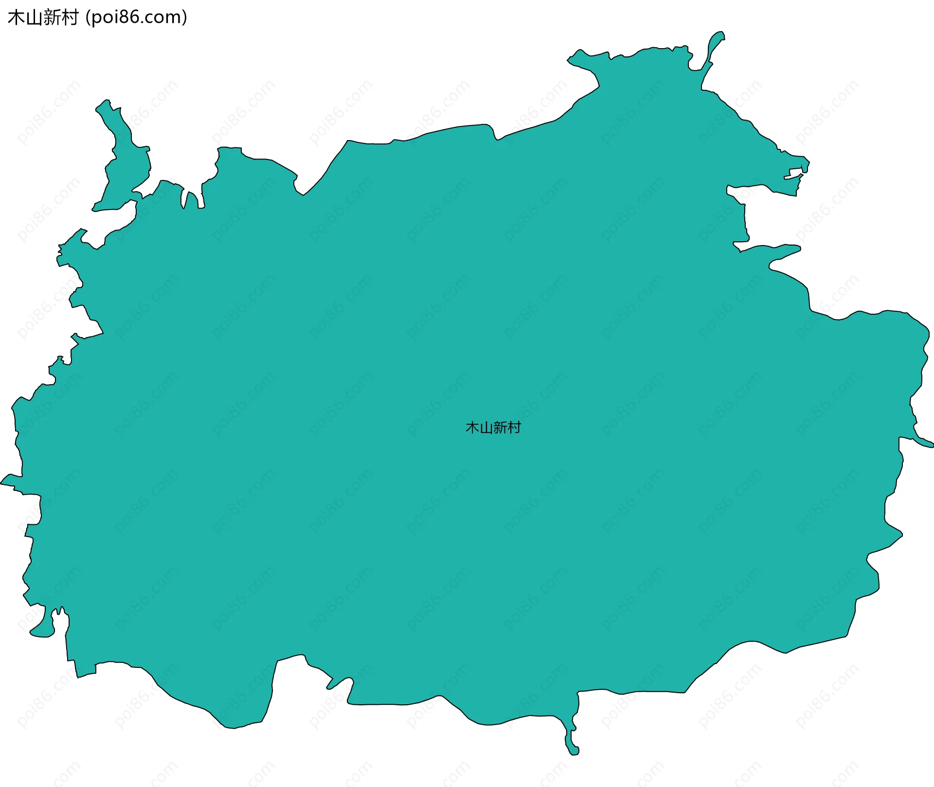 木山新村边界地图