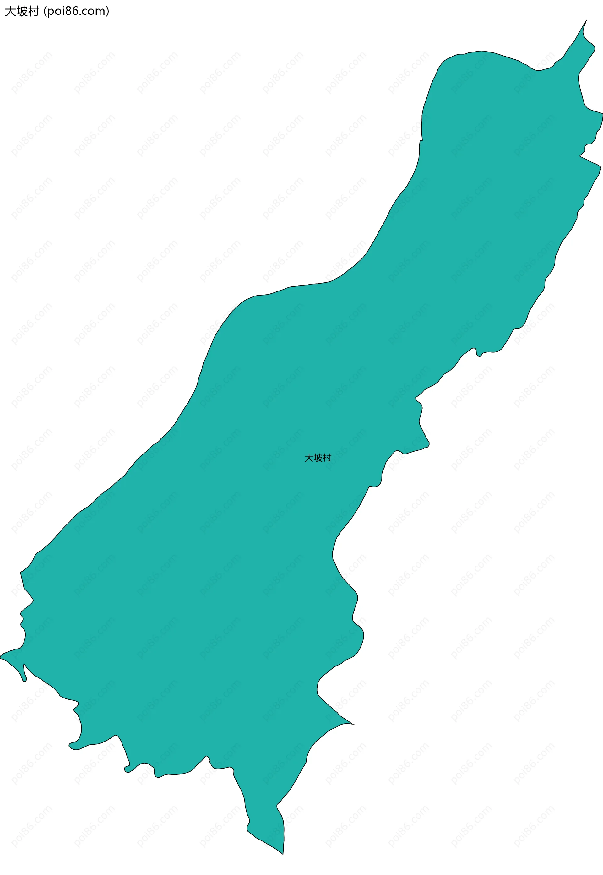 大坡村边界地图